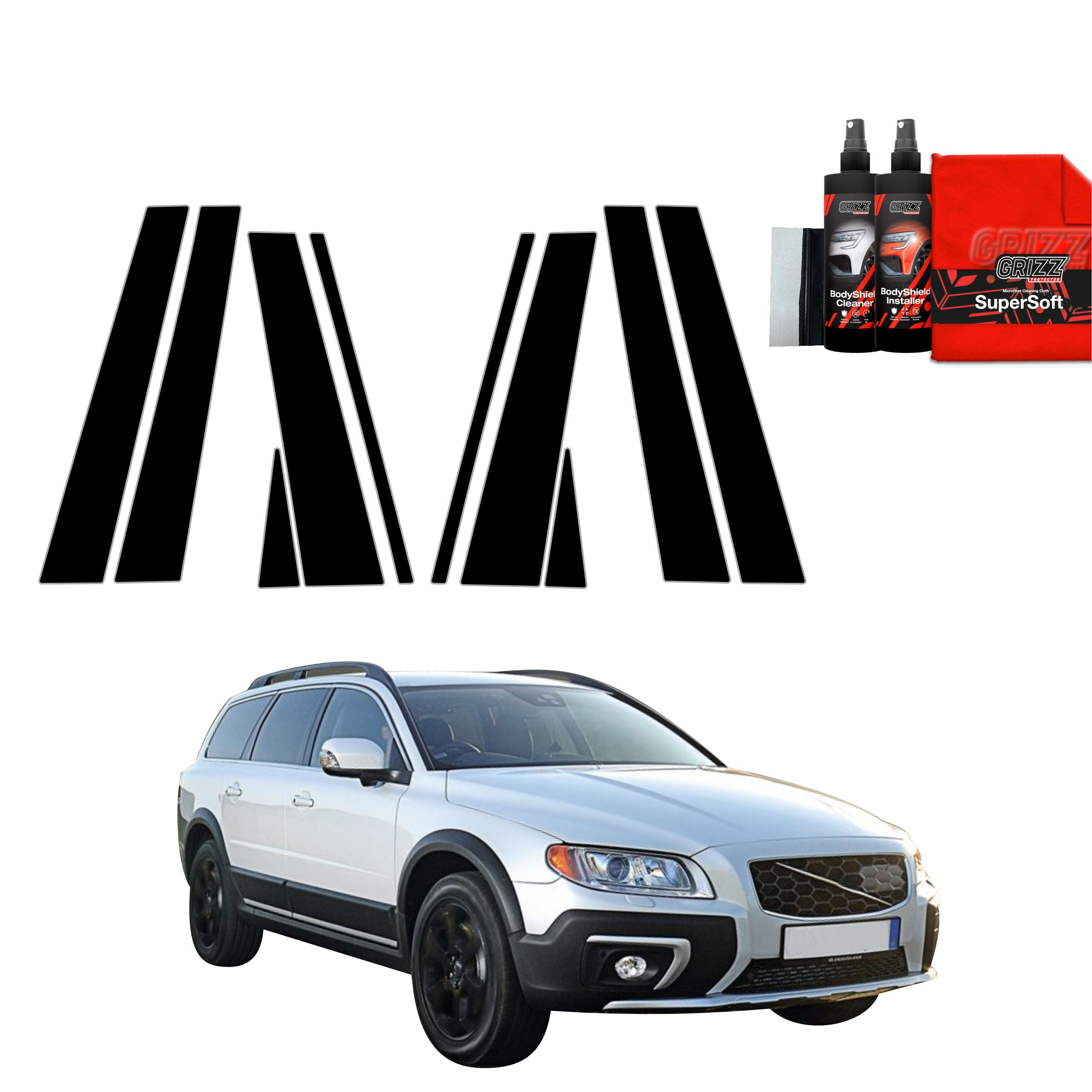 Film Teinté Prédécoupé PSSC Pour Bande De Vitre Avant – Volvo XC70 Estate 2008-2021