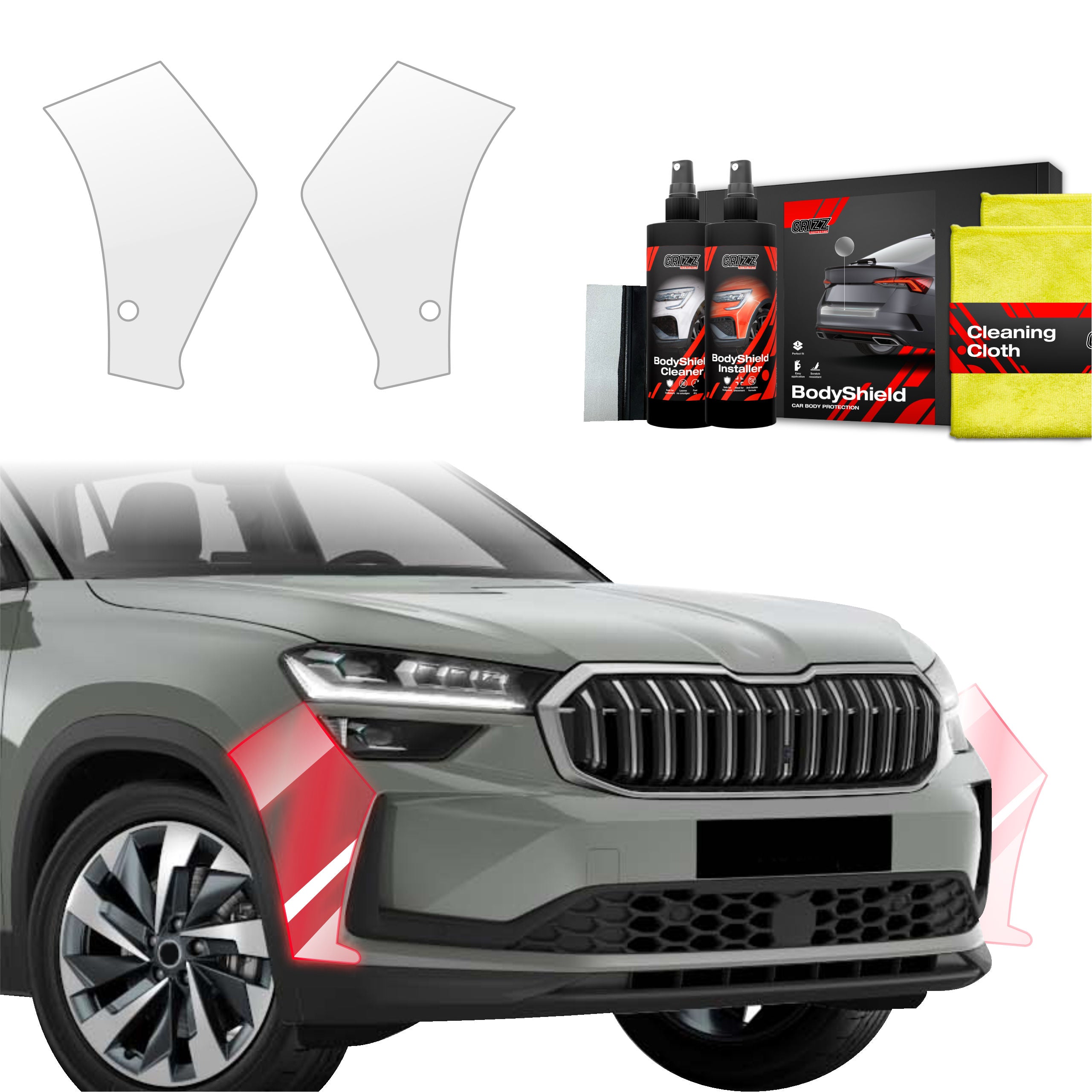 Pellicola Protettiva Per Paraurti Posteriore Per Skoda Kodiaq 2 (2023-2030) - Protezione Vernice Antigraffio, Trasparente, Autoadesiva, Rimovibile