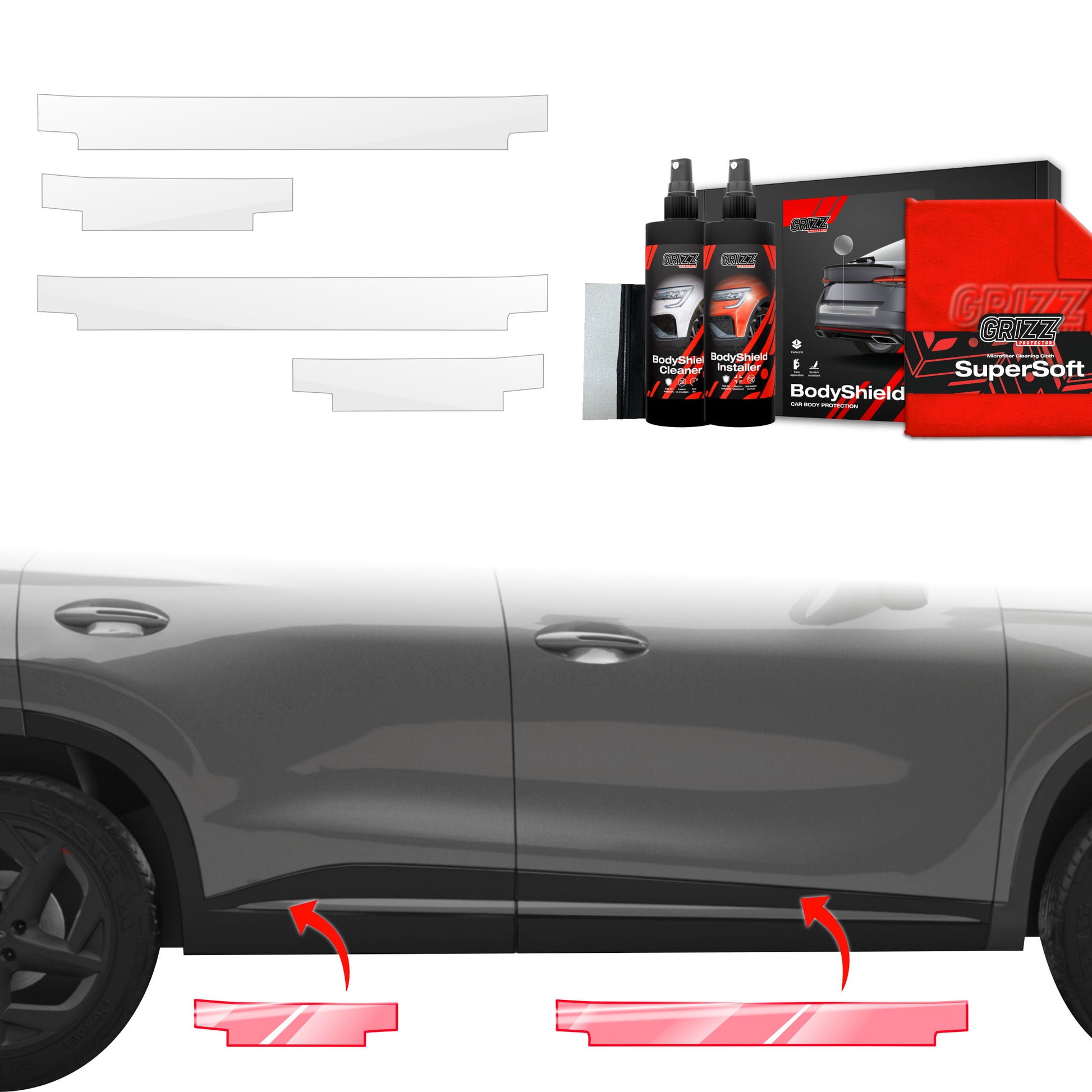 Protective film for exterior car parts – shields against scratches, chips, and scuffs