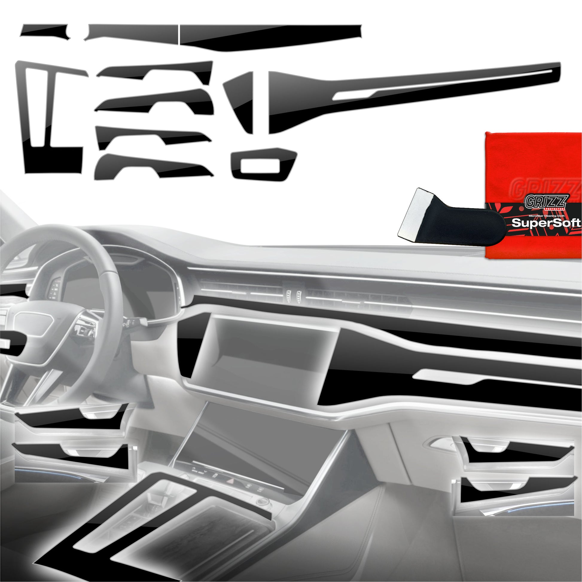 Scratch-resistant film for automotive interior elements