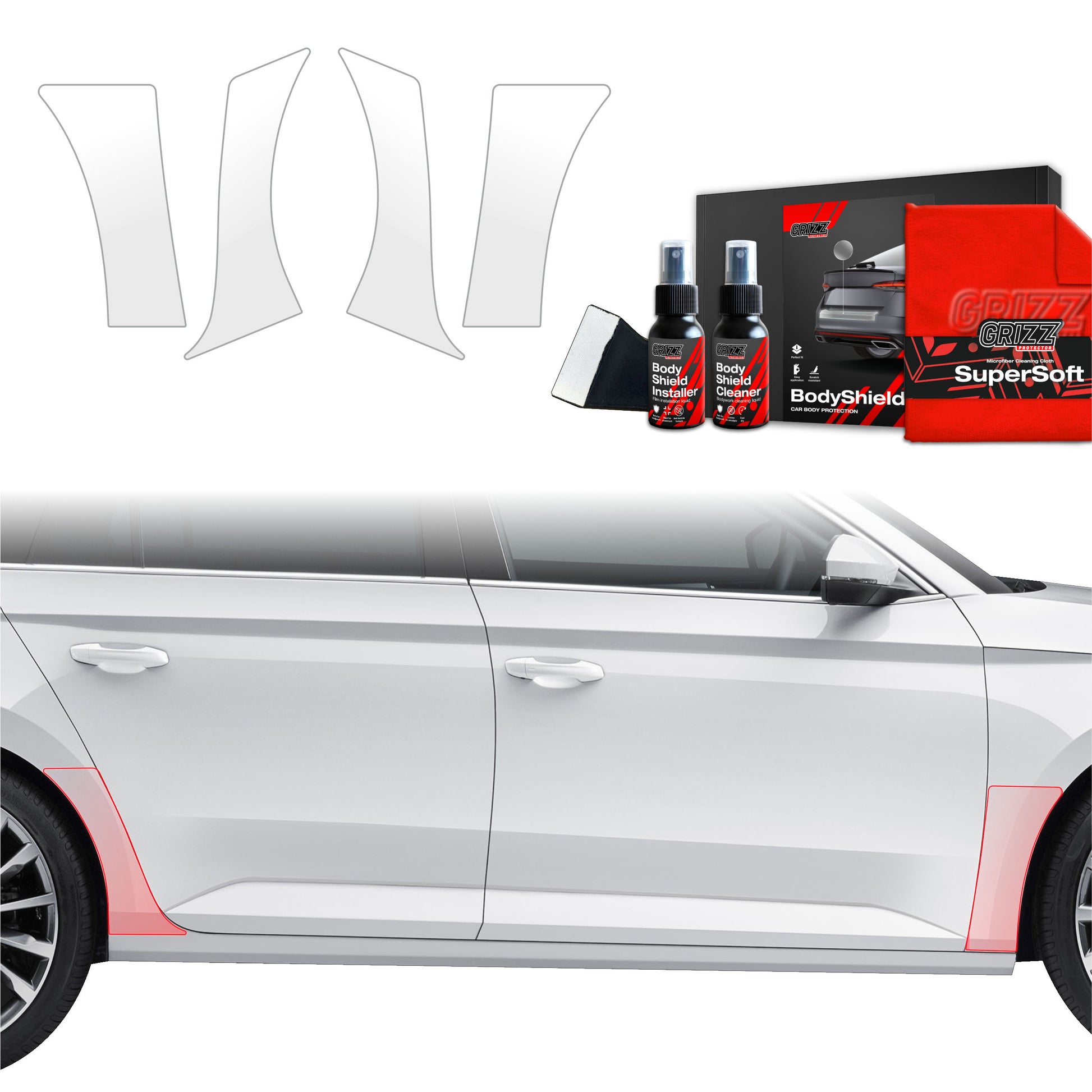 Protective film for exterior car parts – shields against scratches, chips, and scuffs