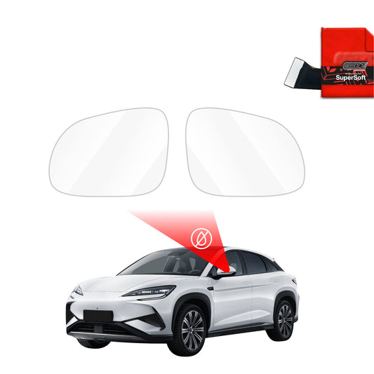 Rain protection film for exterior mirrors