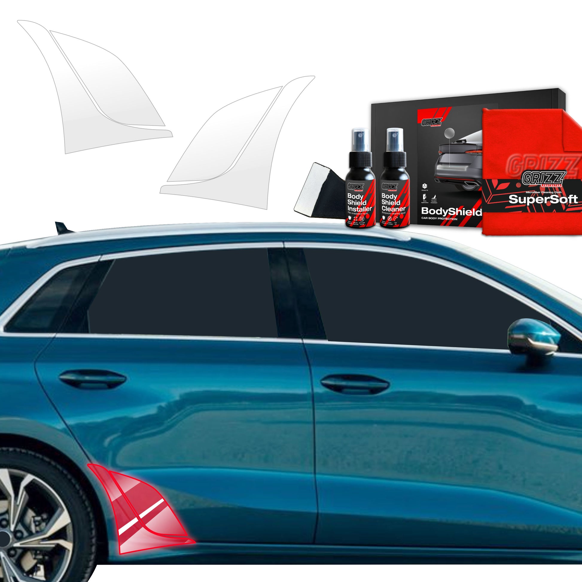 Protective film for exterior car parts – shields against scratches, chips, and scuffs