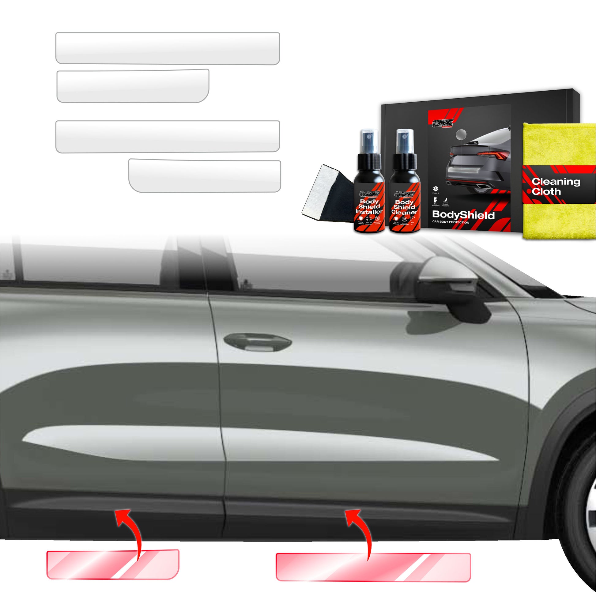 Protective film for exterior car parts – shields against scratches, chips, and scuffs