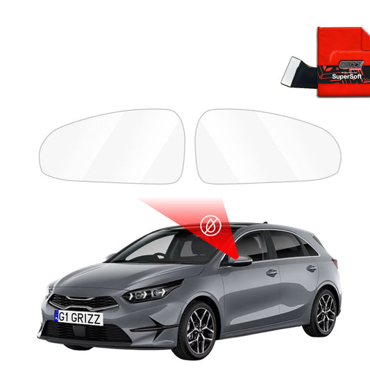 Rain protection film for exterior mirrors