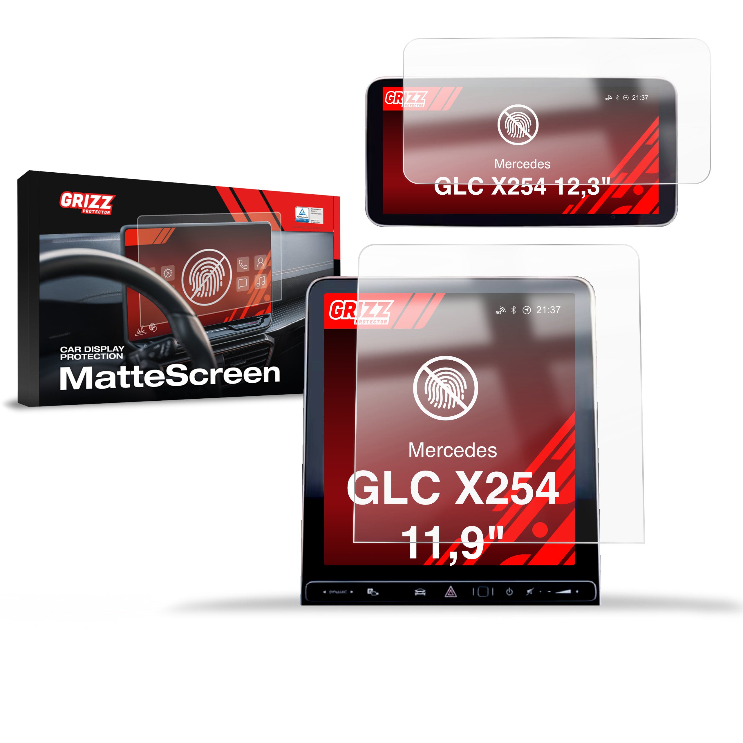 Display protection films for Mercedes - Matte & Clear