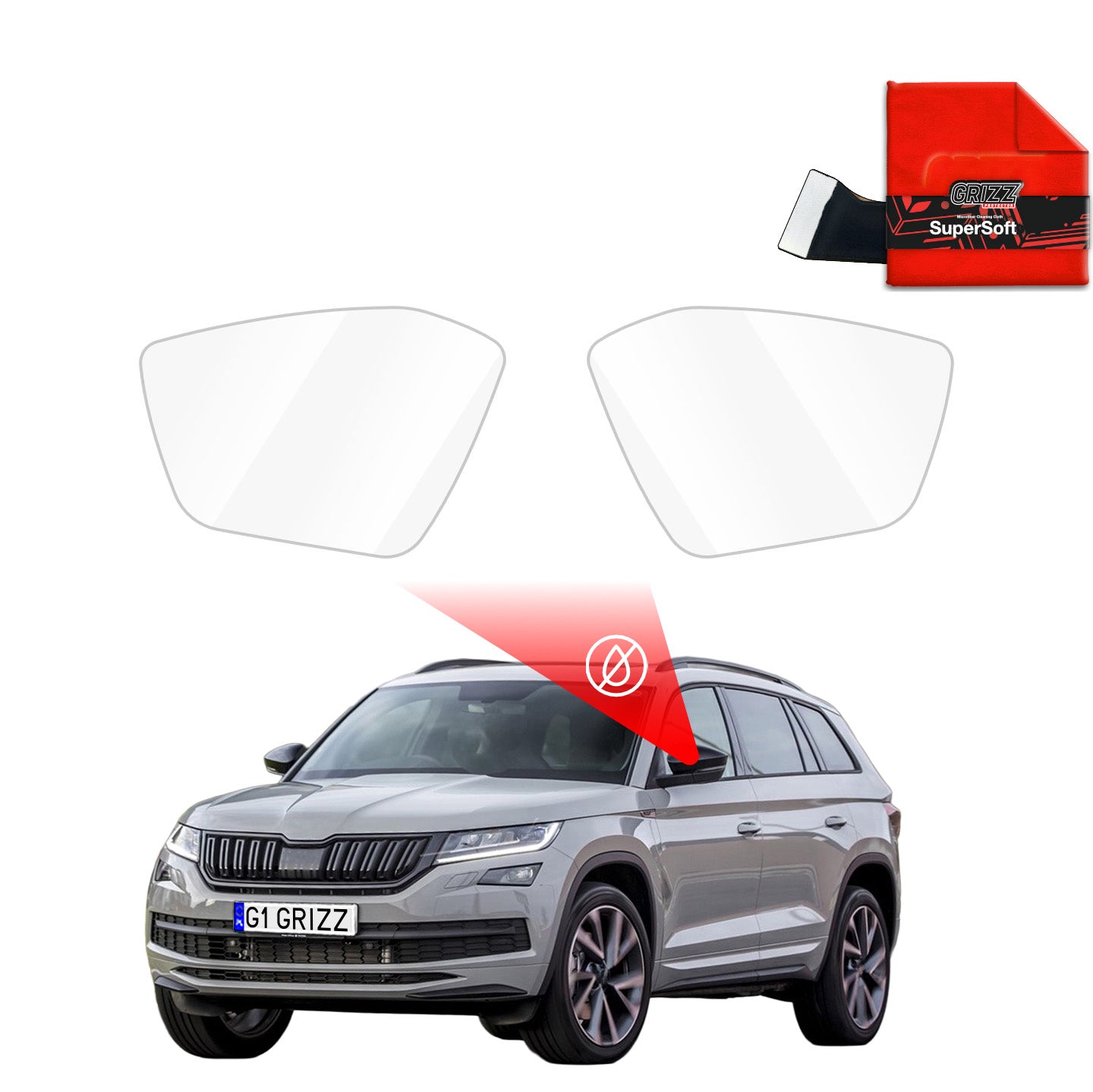 Rain protection film for exterior mirrors