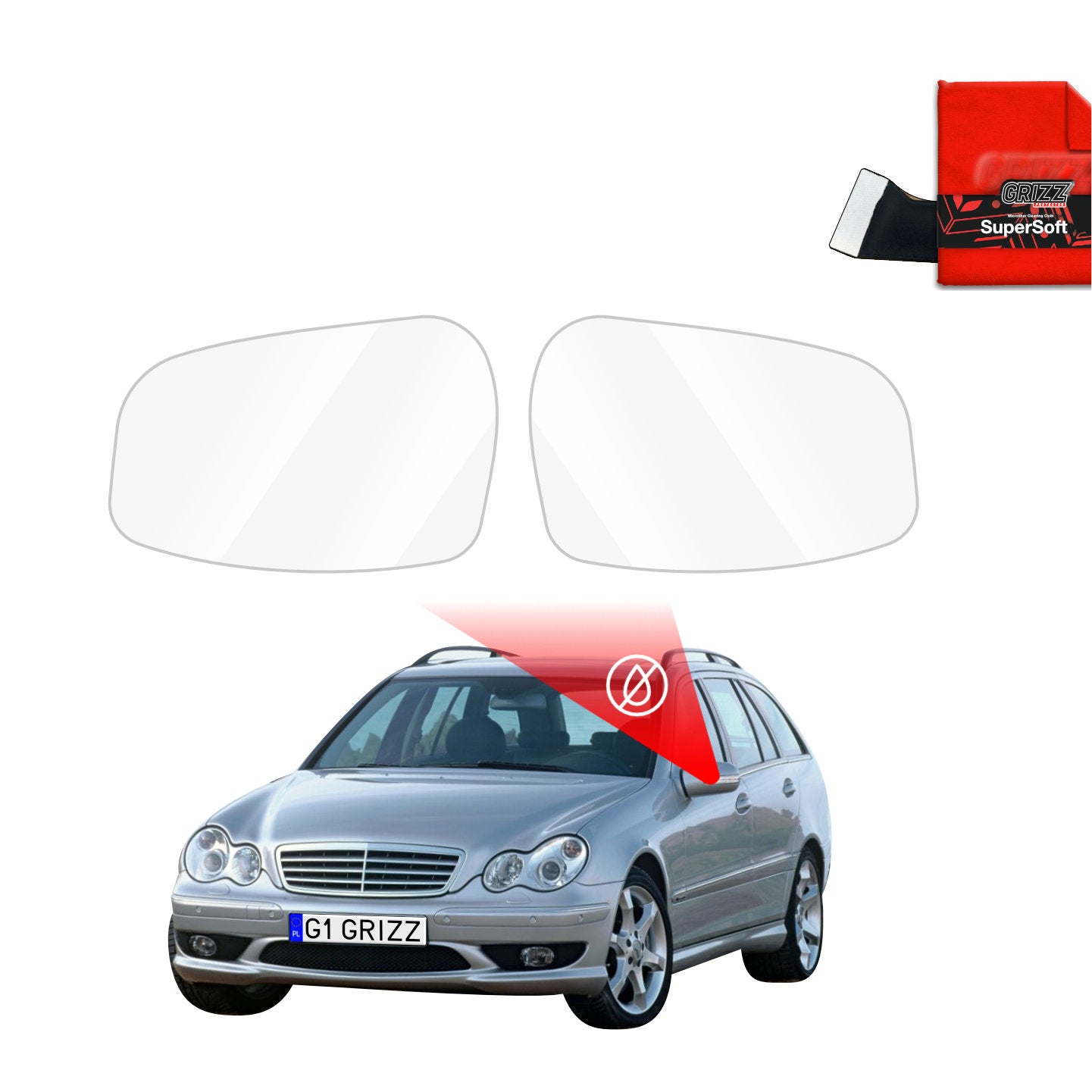 Rain protection film for exterior mirrors
