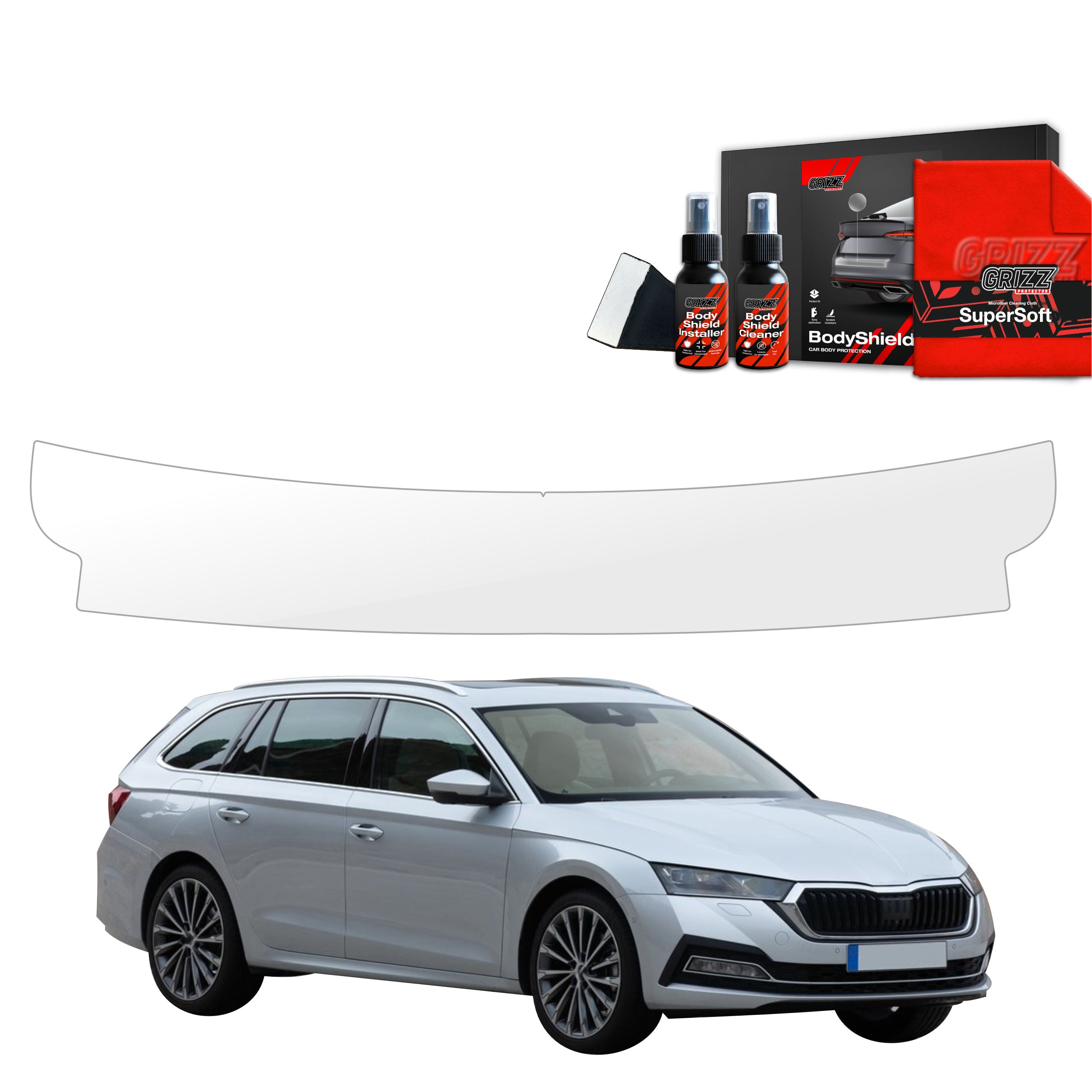 Lackschutzshop Transparent Paint Protection Film For Skoda Fabia 4 Load Sill Guard