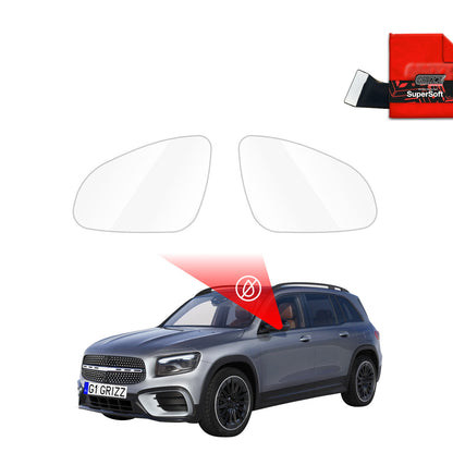 Rain protection film for exterior mirrors