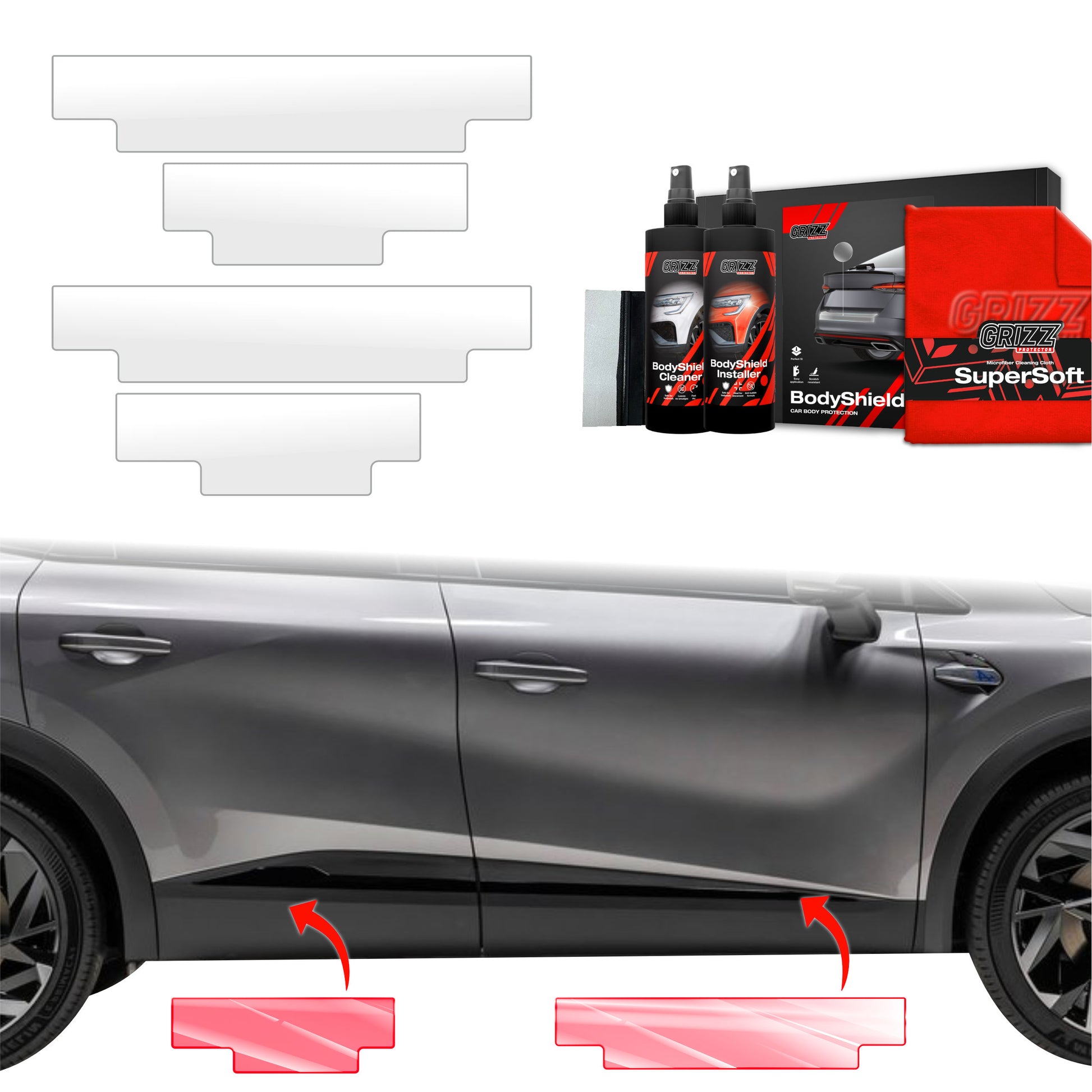 Protective film for exterior car parts – shields against scratches, chips, and scuffs