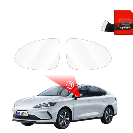 Rain protection film for exterior mirrors