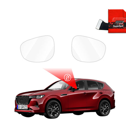 Rain protection film for exterior mirrors