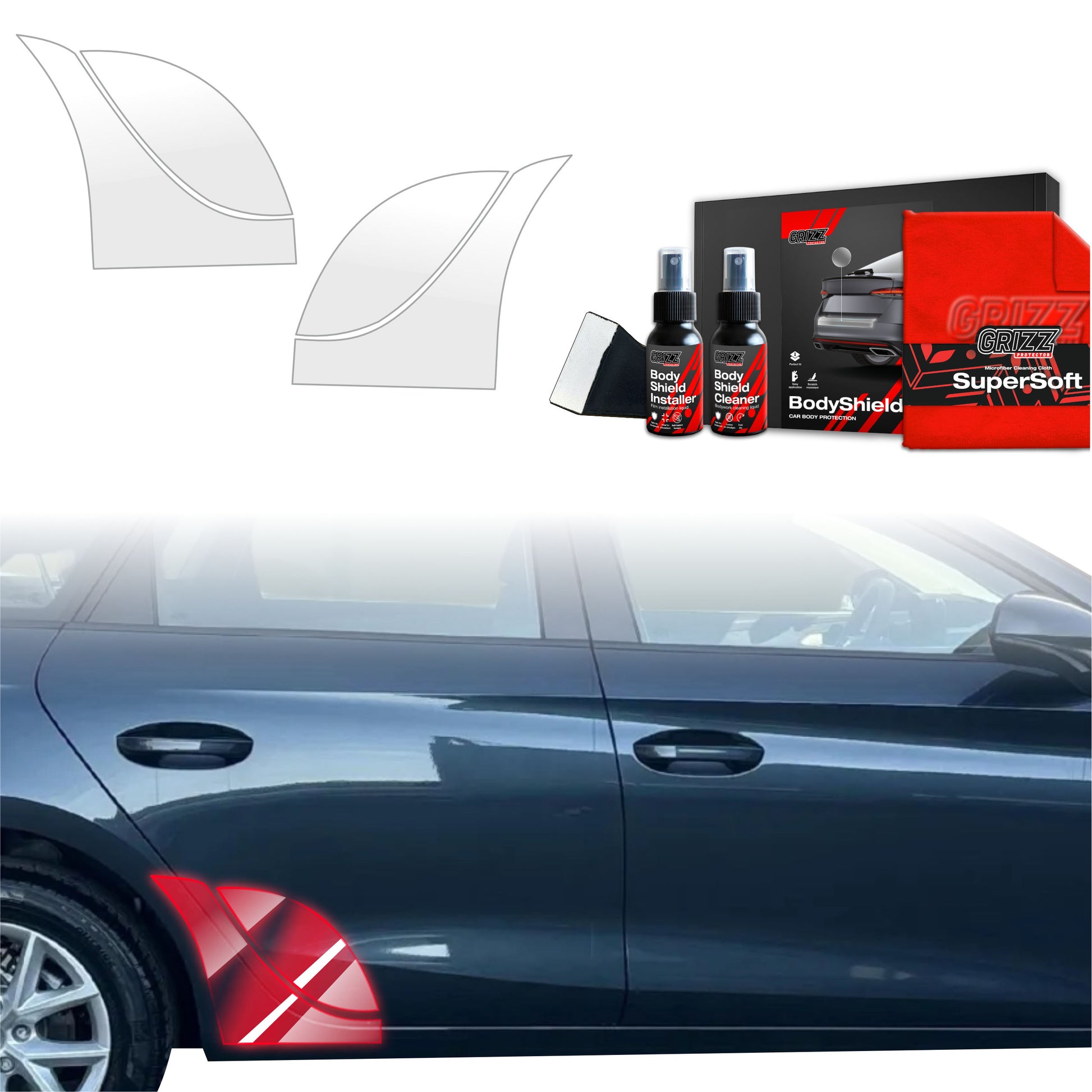 Protective film for exterior car parts – shields against scratches, chips, and scuffs