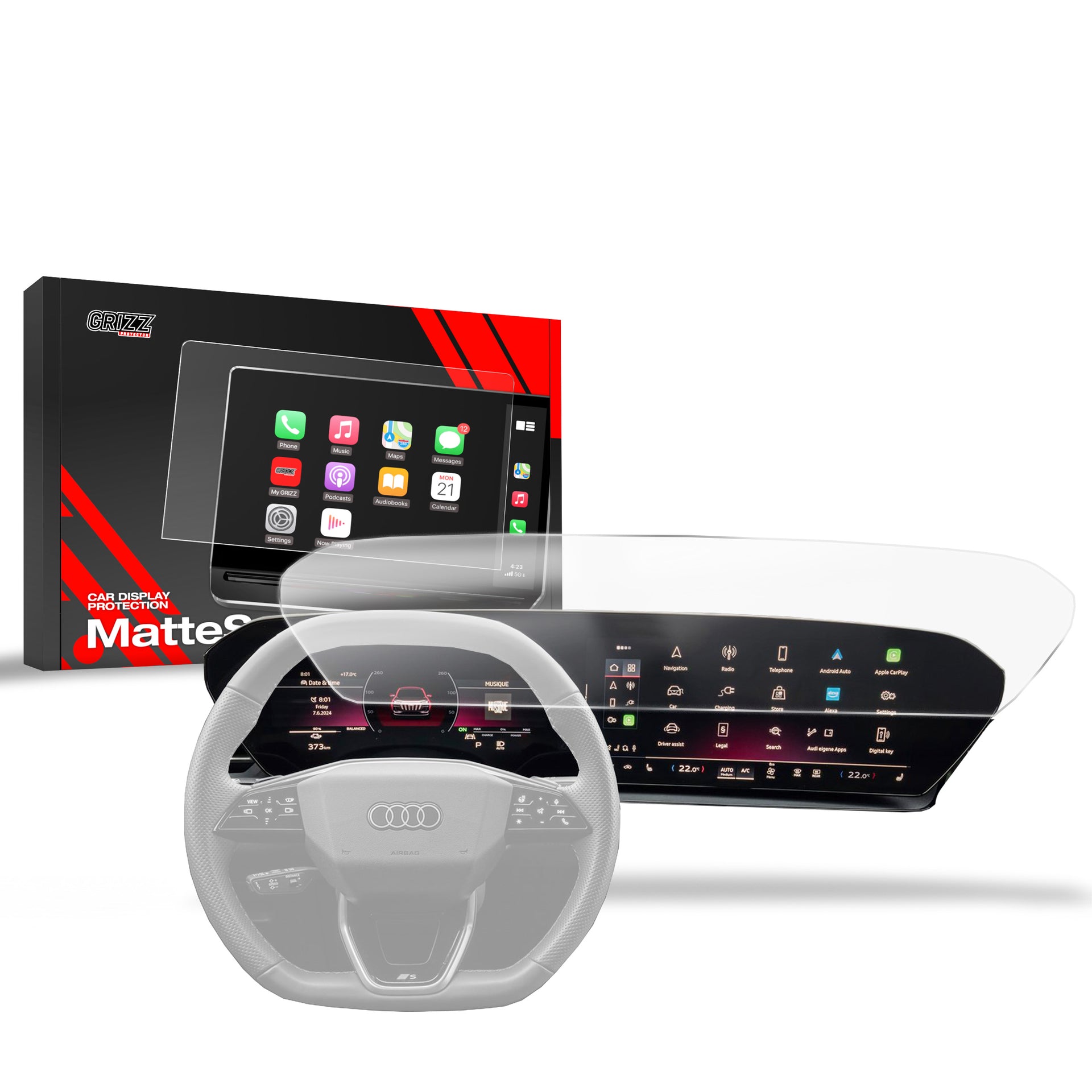 Upscreen Pellicola Protettiva Opaca Per Audi A6 4F MMI 3G High – Antiriflesso E Anti-impronte – Made In Germany
