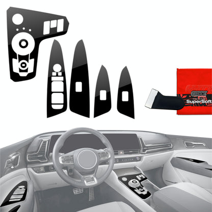 Scratch-resistant film for automotive interior elements