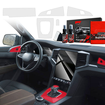 Scratch-resistant film for automotive interior elements