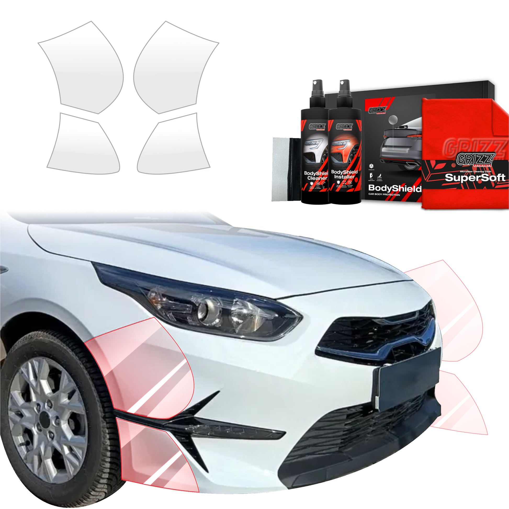 Protective film for exterior car parts – shields against scratches, chips, and scuffs