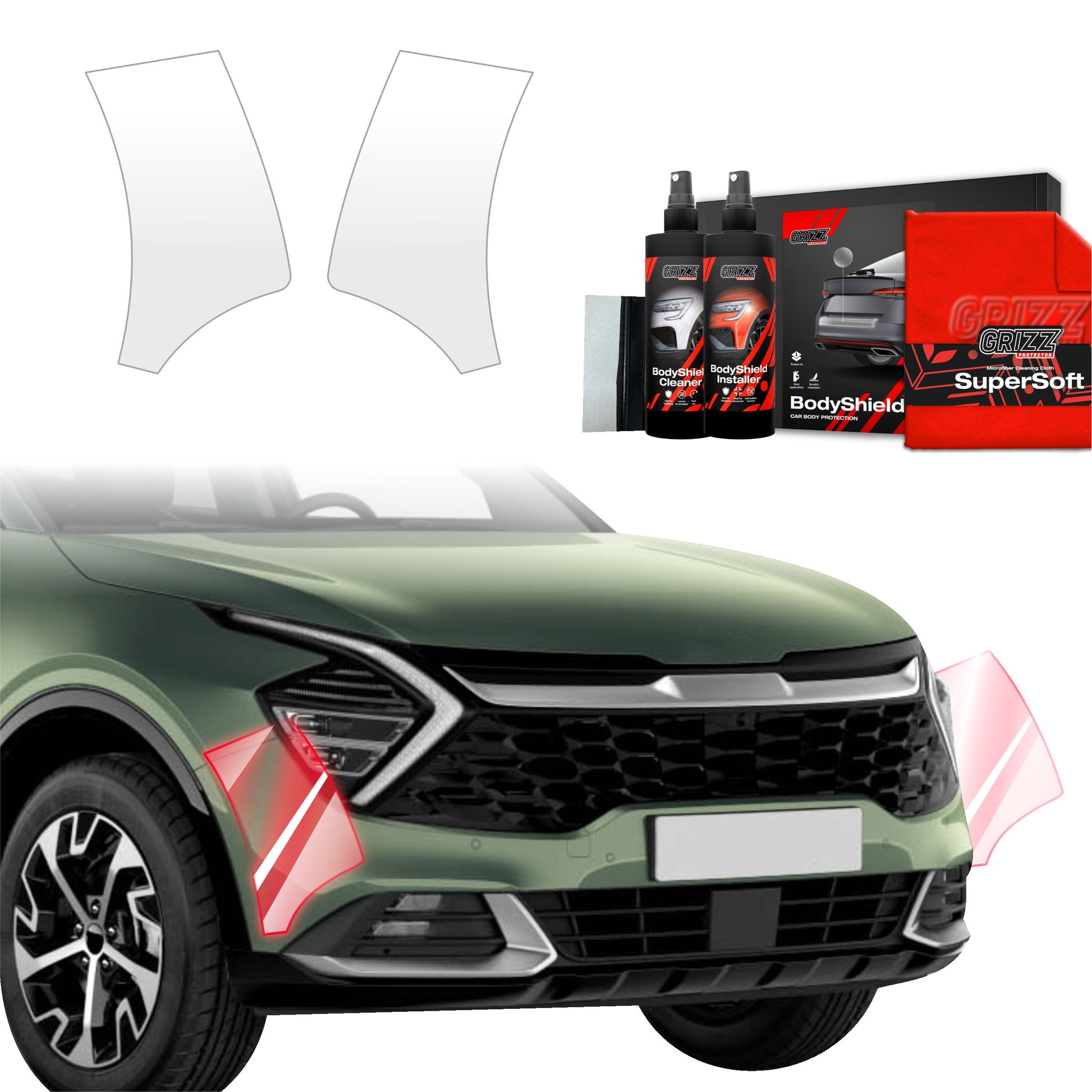 Protective film for exterior car parts – shields against scratches, chips, and scuffs