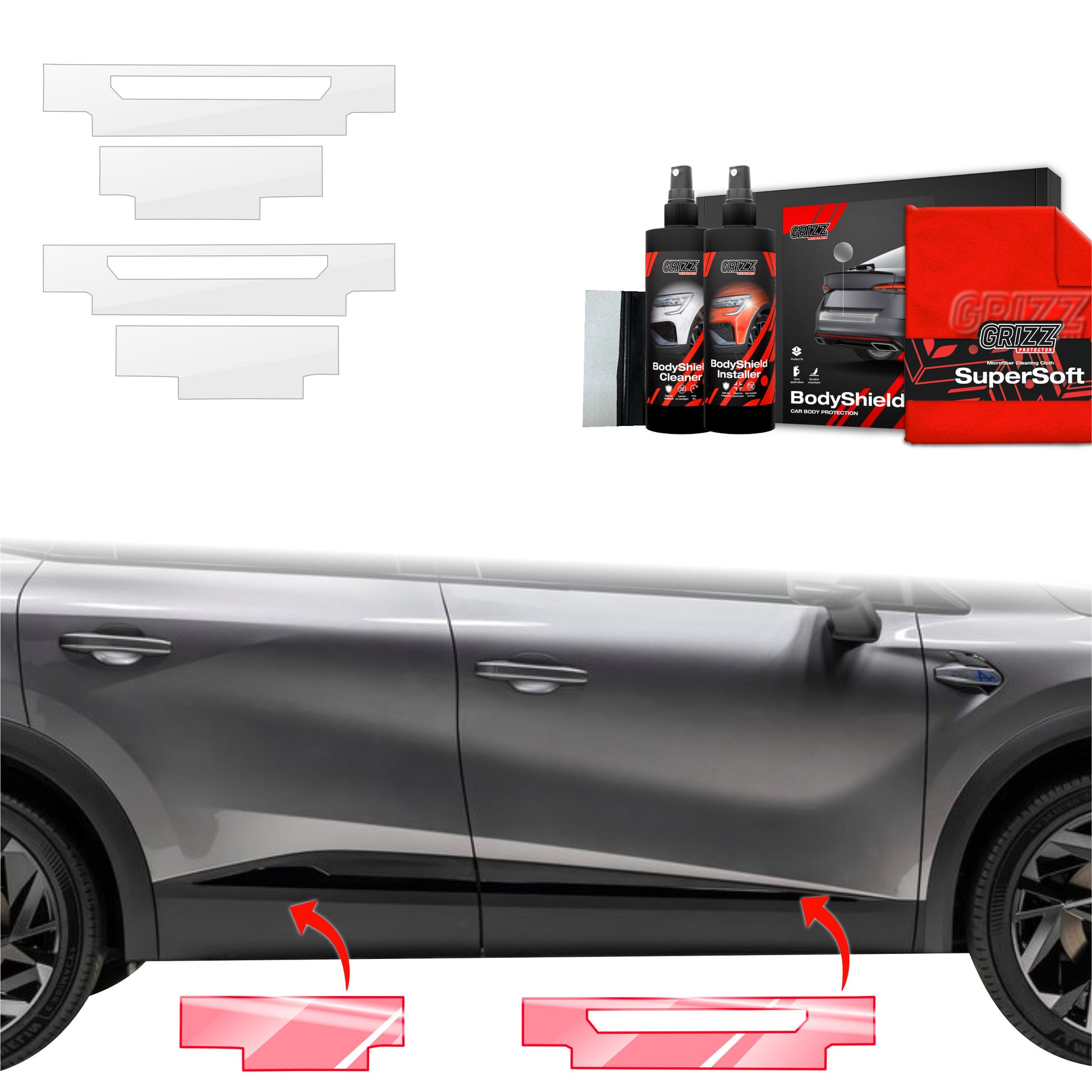 Protective film for exterior car parts – shields against scratches, chips, and scuffs