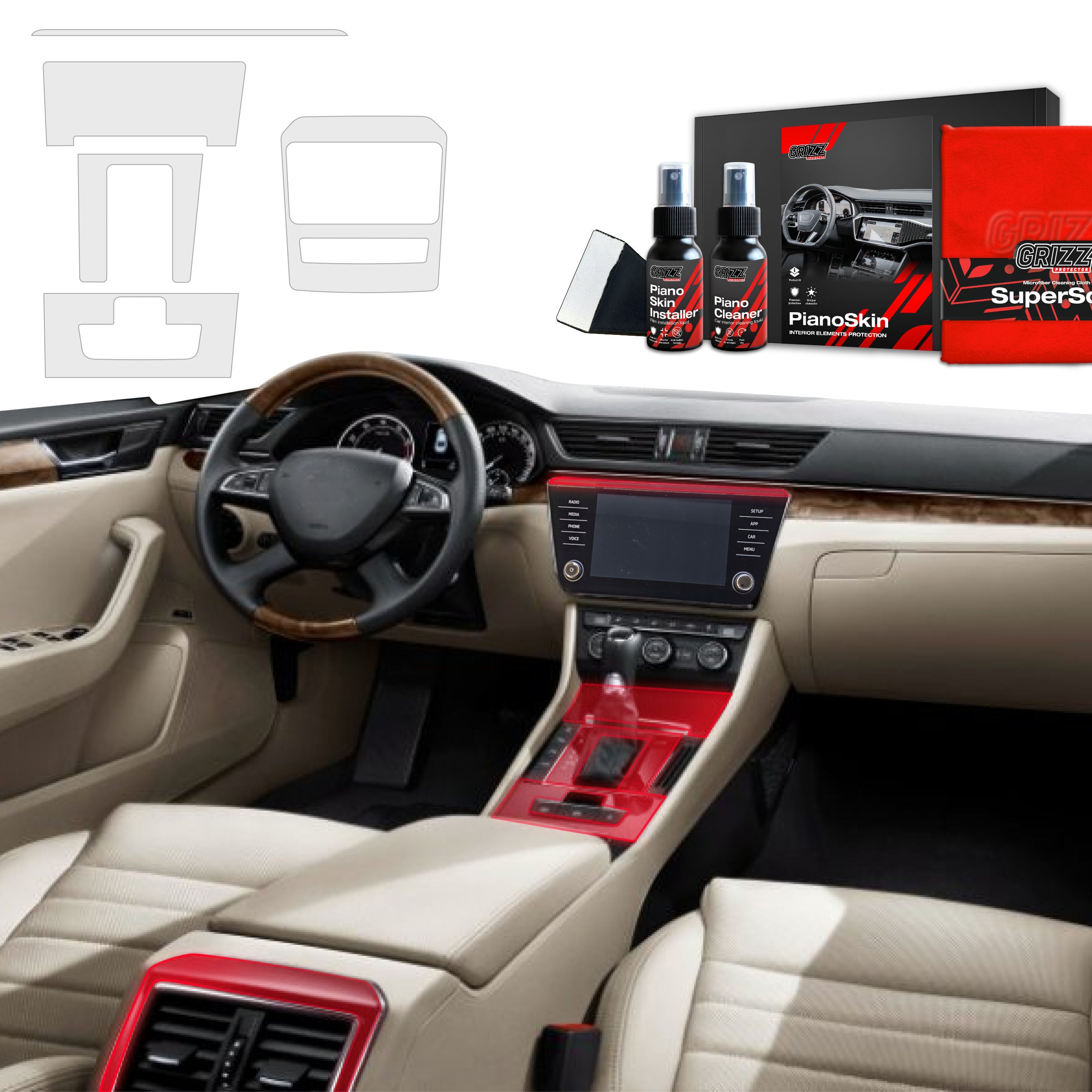 Piano Skin Films for Skoda - Matte & Clear