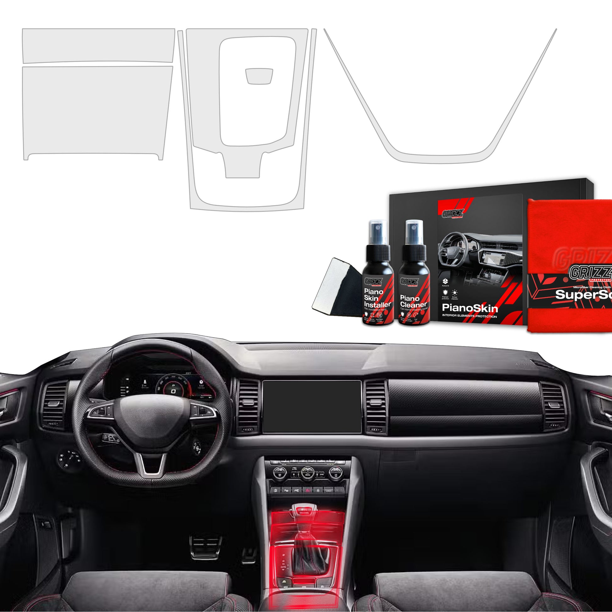 Scratch-resistant film for automotive interior elements