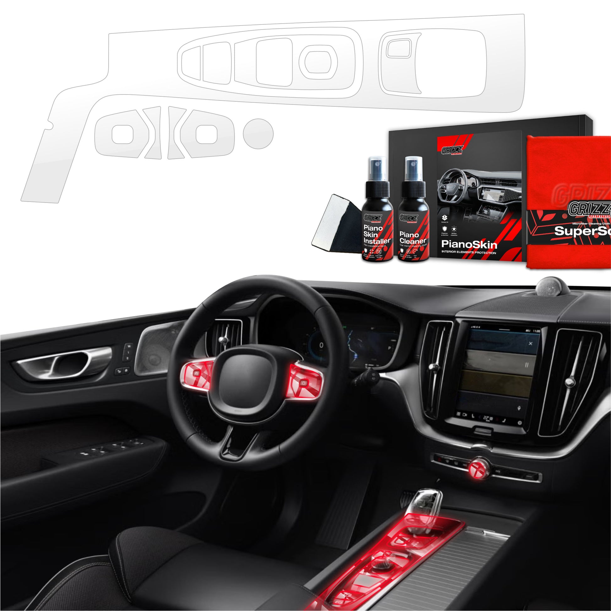 Scratch-resistant film for automotive interior elements