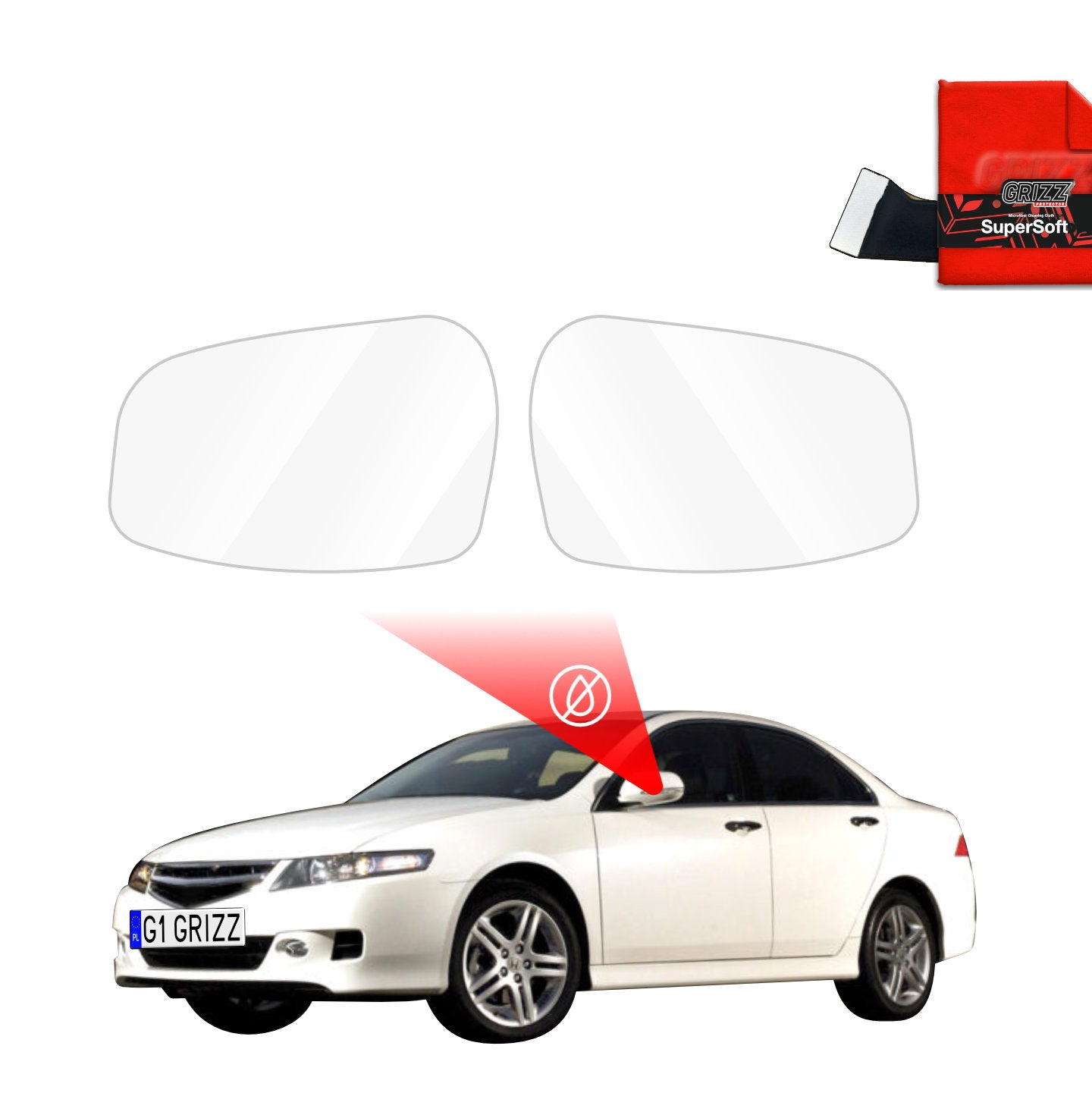 Rain protection film for exterior mirrors