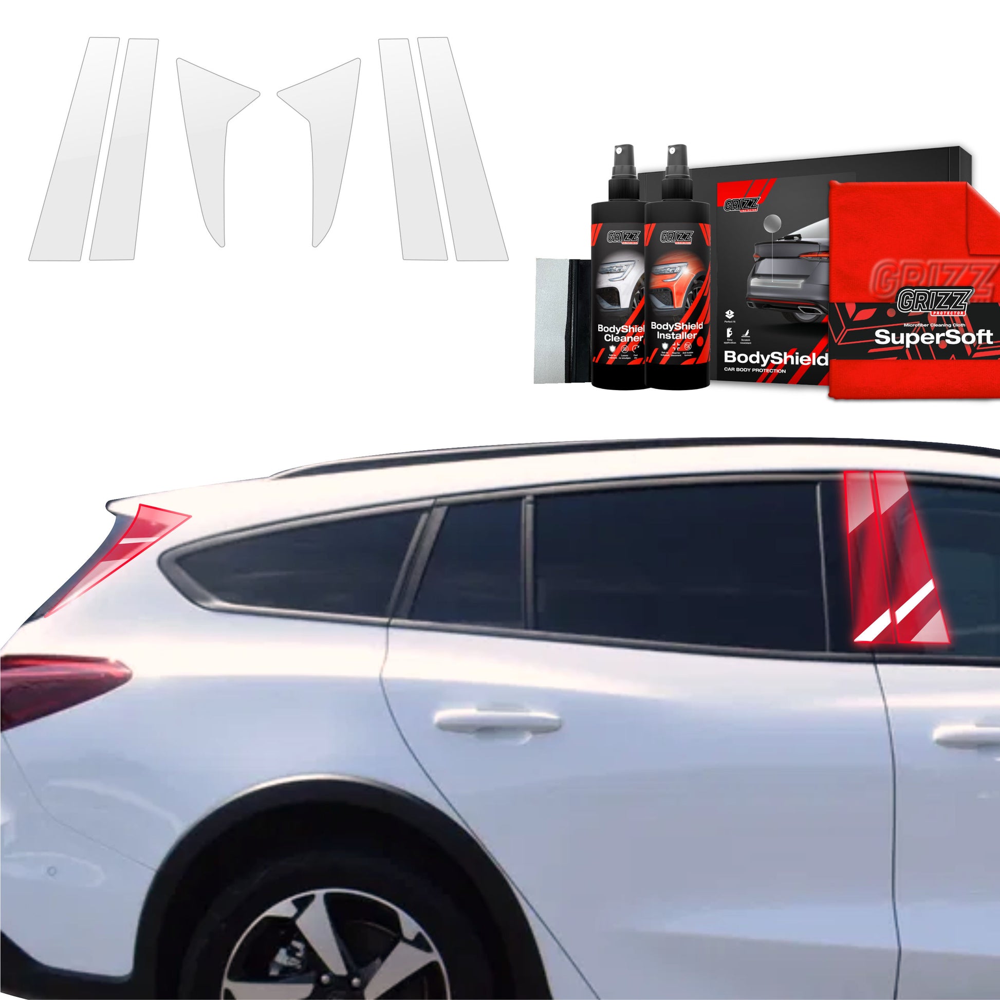 Protective film for exterior car parts – shields against scratches, chips, and scuffs