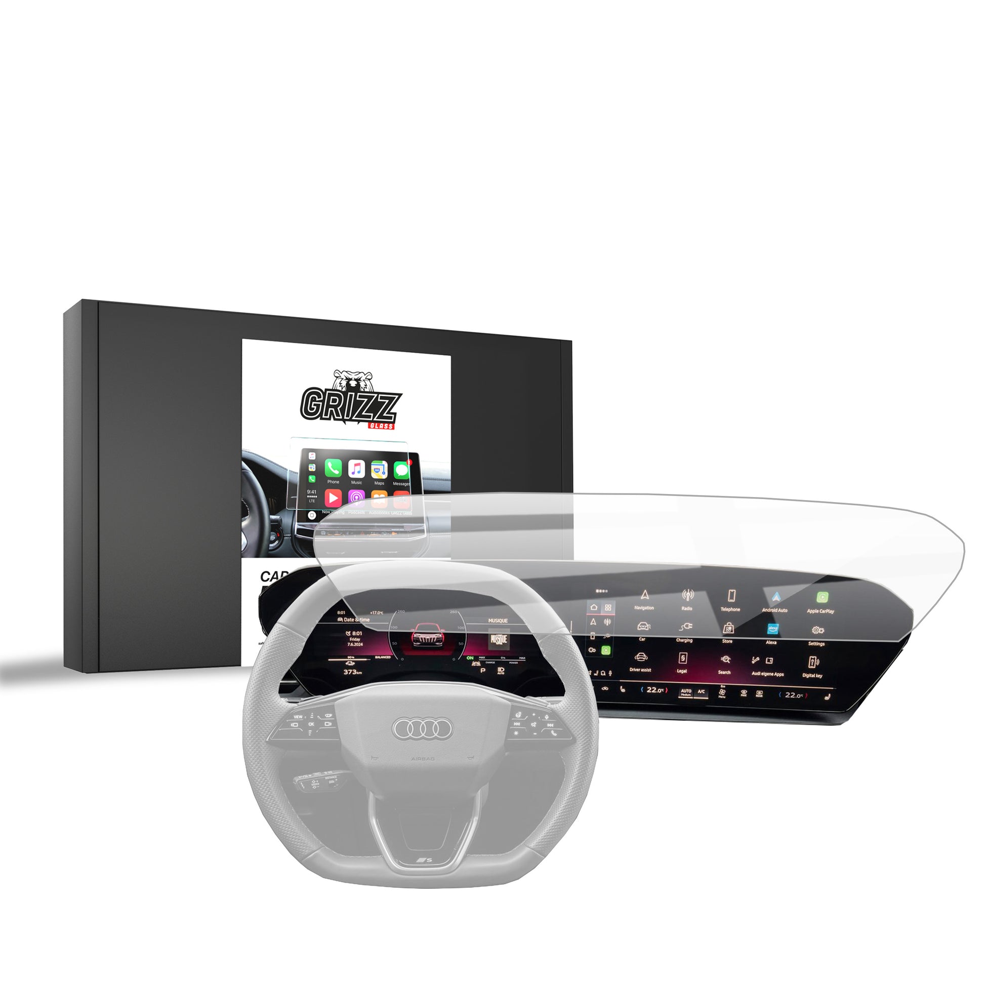 BSTW Kompatibel Mit Audi Q3 F3 2019-2024 2025 Navigation Schutzfolie 10,1 Zoll MMI Navigation Plus Gehärtes Glas Displayschutzfolie 9H Kratzfest HD Klar