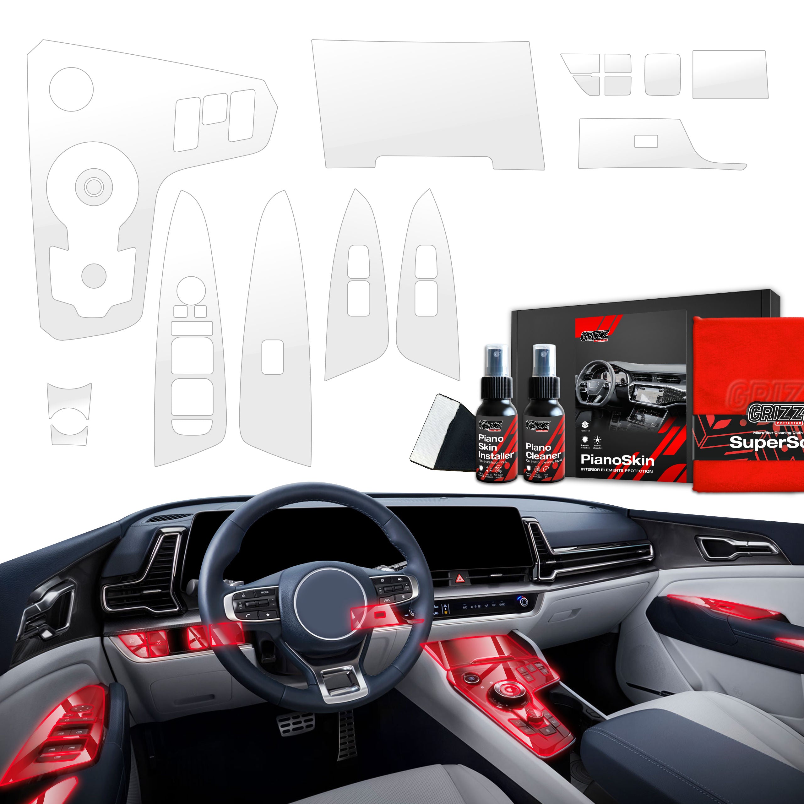 Piano Skin Films for Kia - Matte & Clear