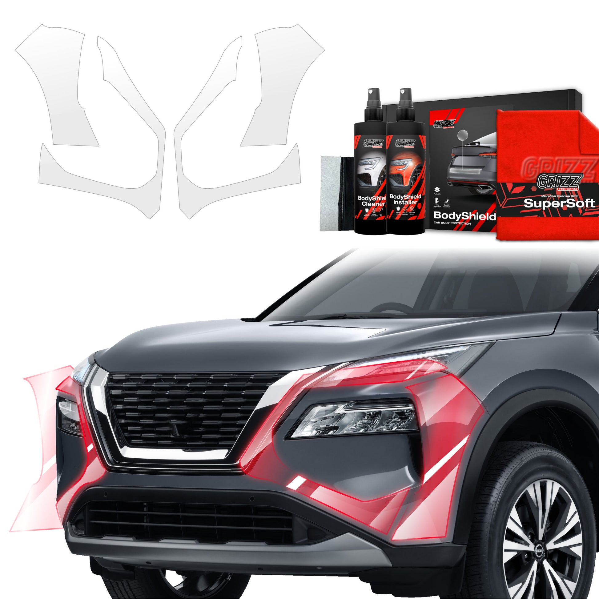 Protective film for exterior car parts – shields against scratches, chips, and scuffs