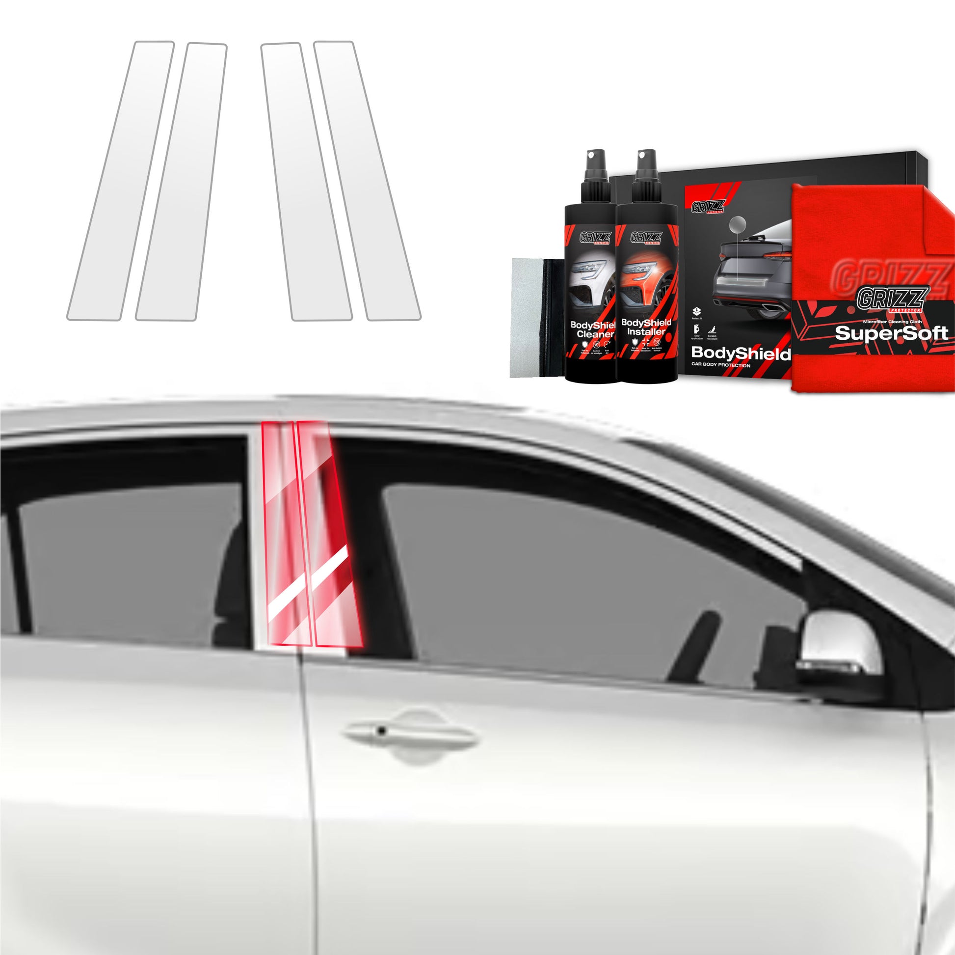 Protective film for exterior car parts – shields against scratches, chips, and scuffs