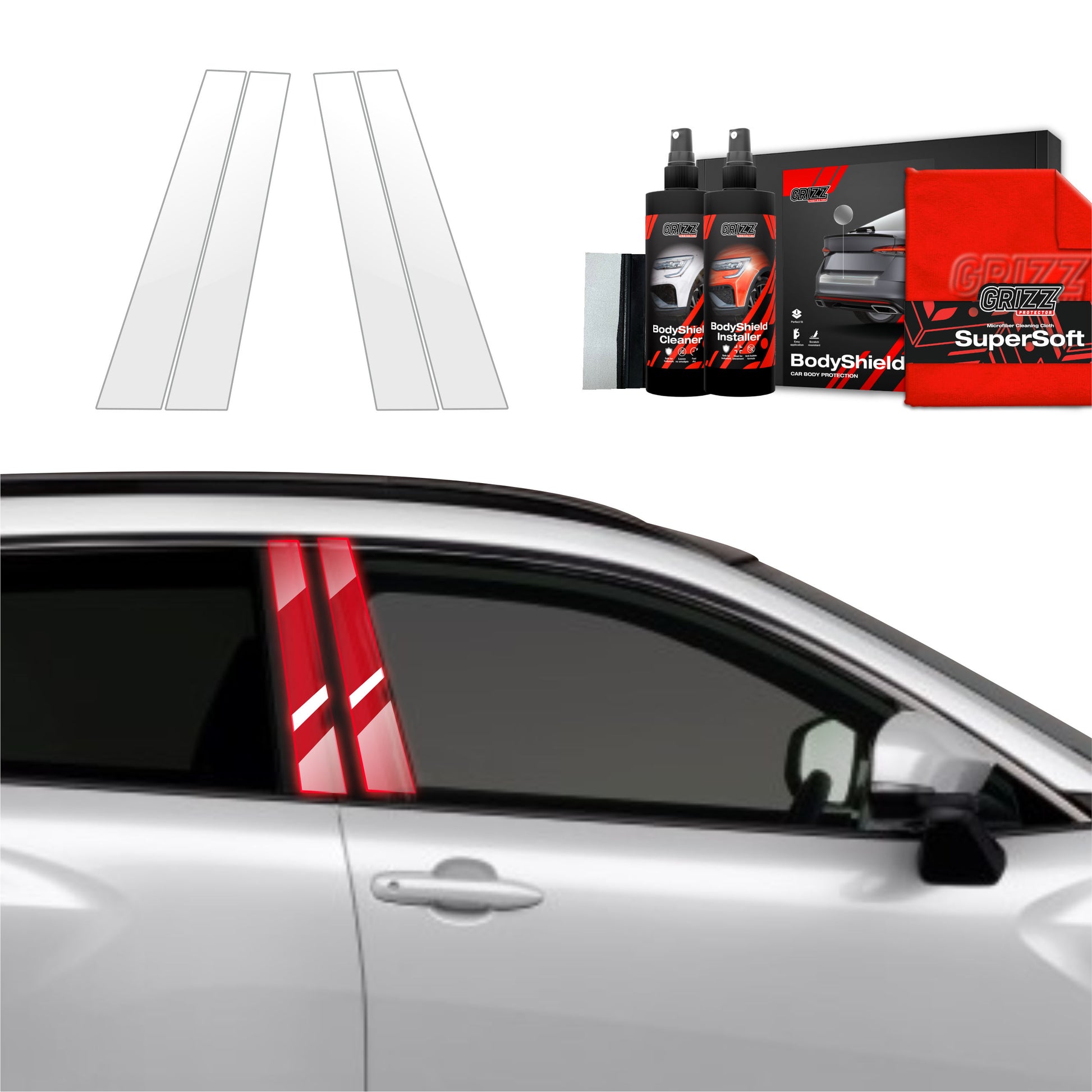 Protective film for exterior car parts – shields against scratches, chips, and scuffs