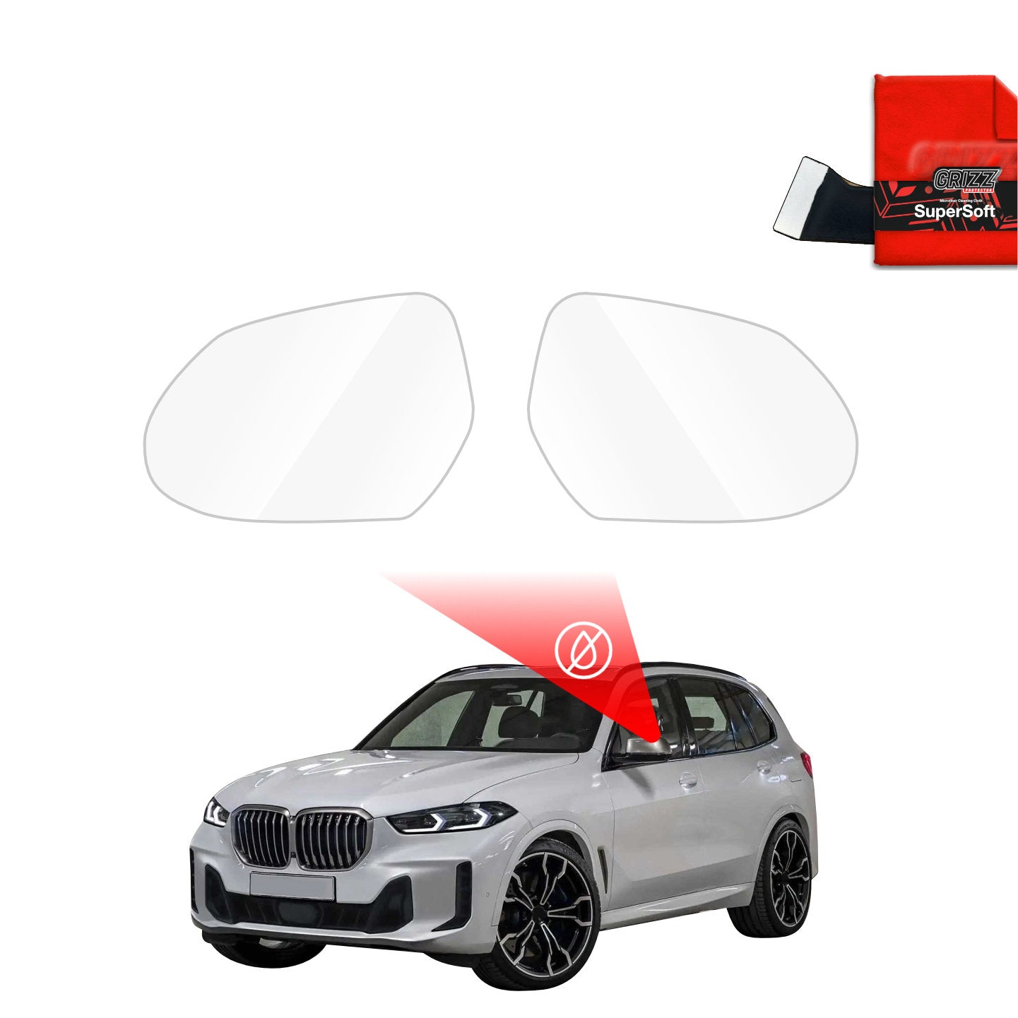 Rain protection film for exterior mirrors
