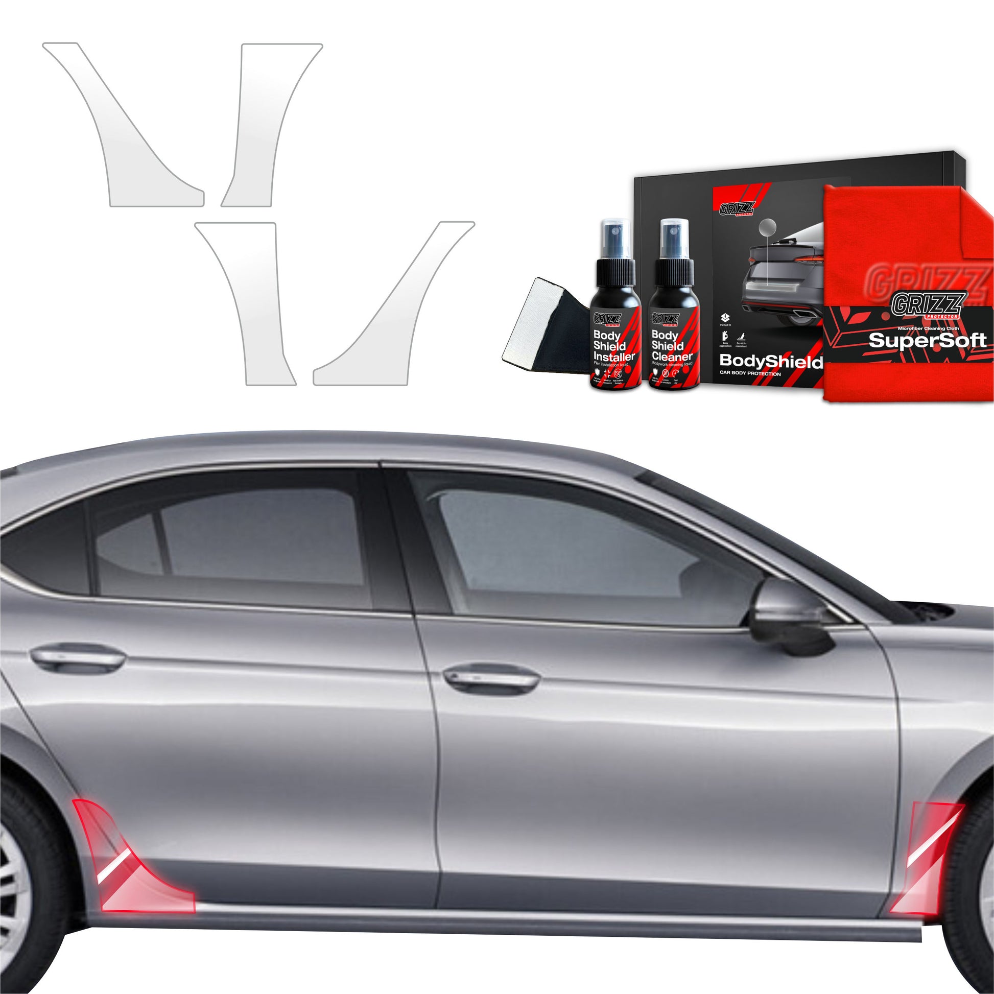 Protective film for exterior car parts – shields against scratches, chips, and scuffs