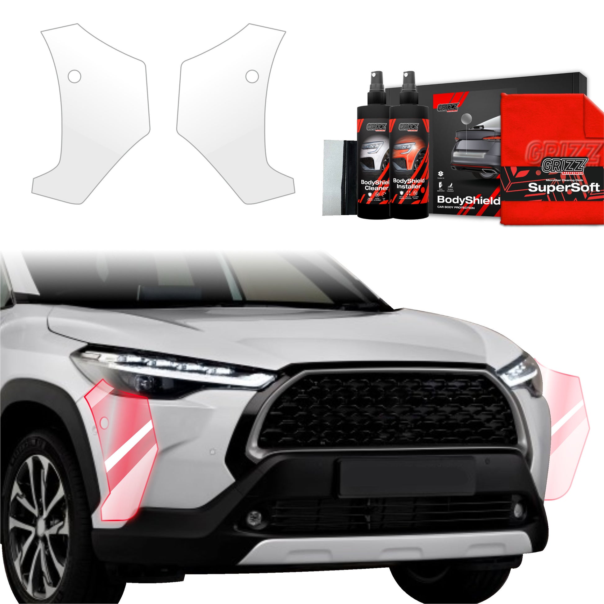 Protective film for exterior car parts – shields against scratches, chips, and scuffs