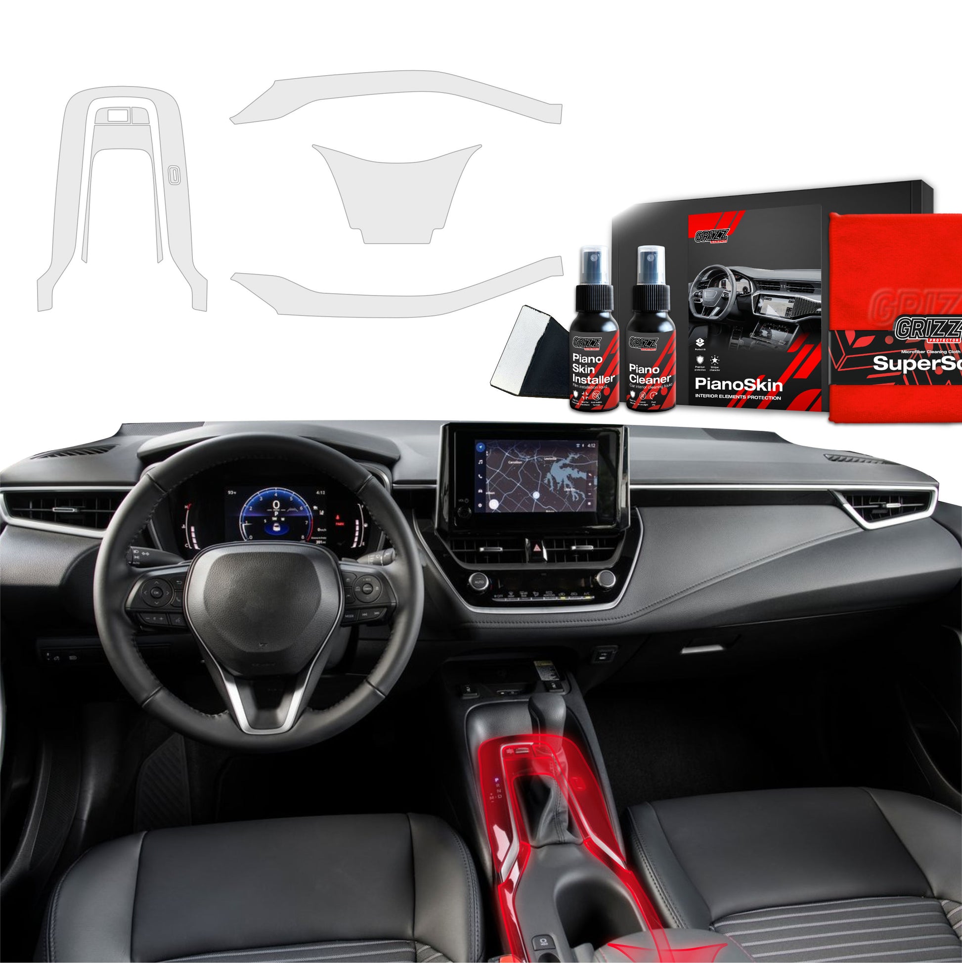 Scratch-resistant film for automotive interior elements