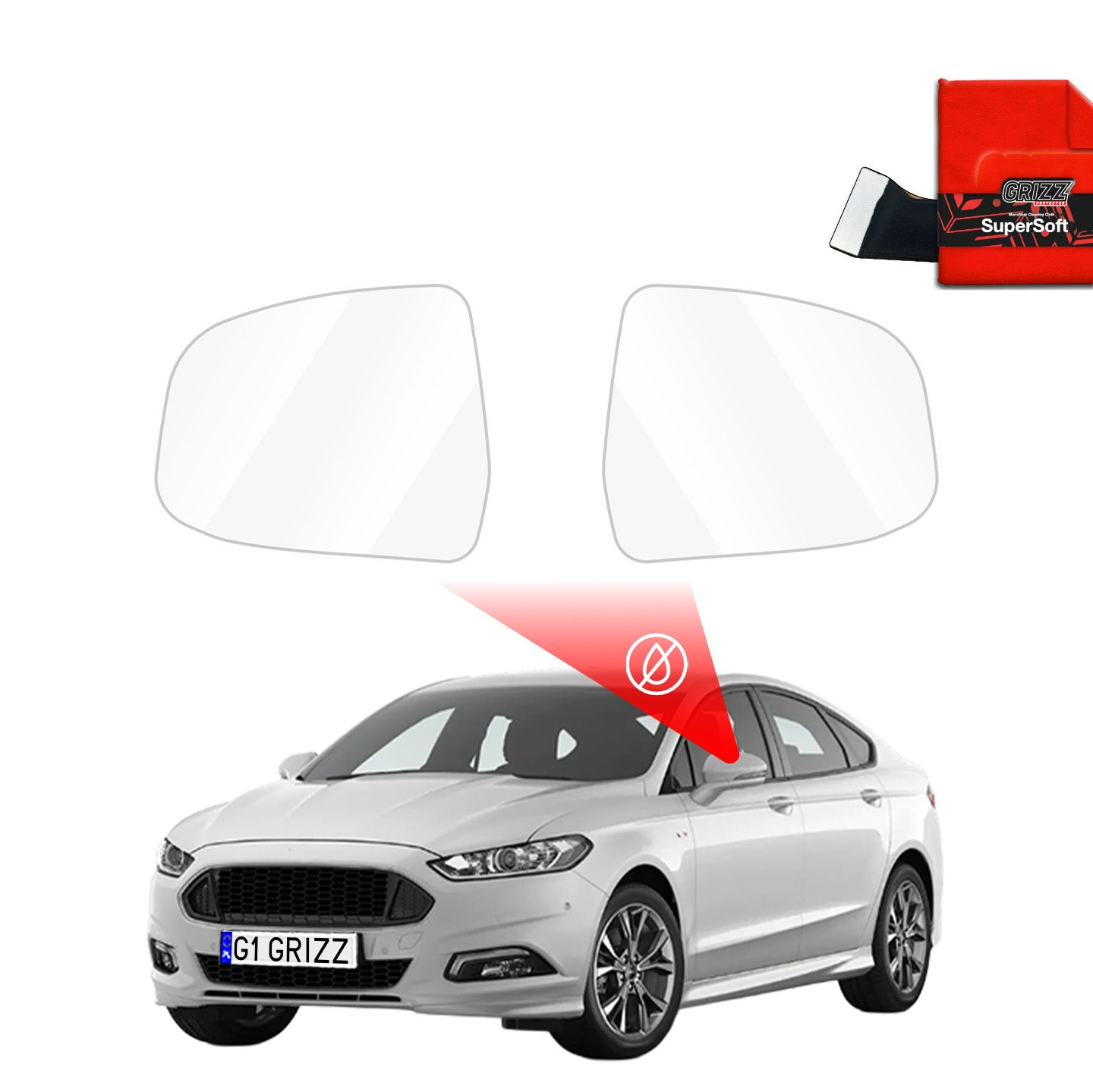 Rain protection film for exterior mirrors