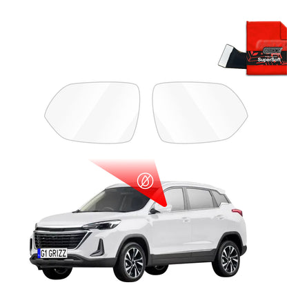 Rain protection film for exterior mirrors