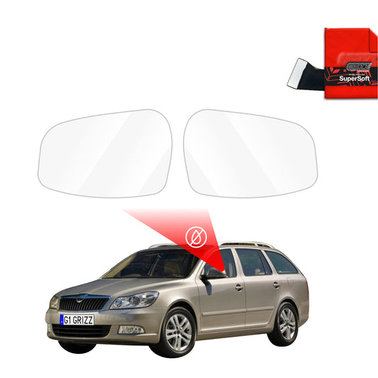 Rain protection film for exterior mirrors