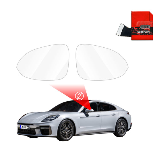 Rain protection film for exterior mirrors