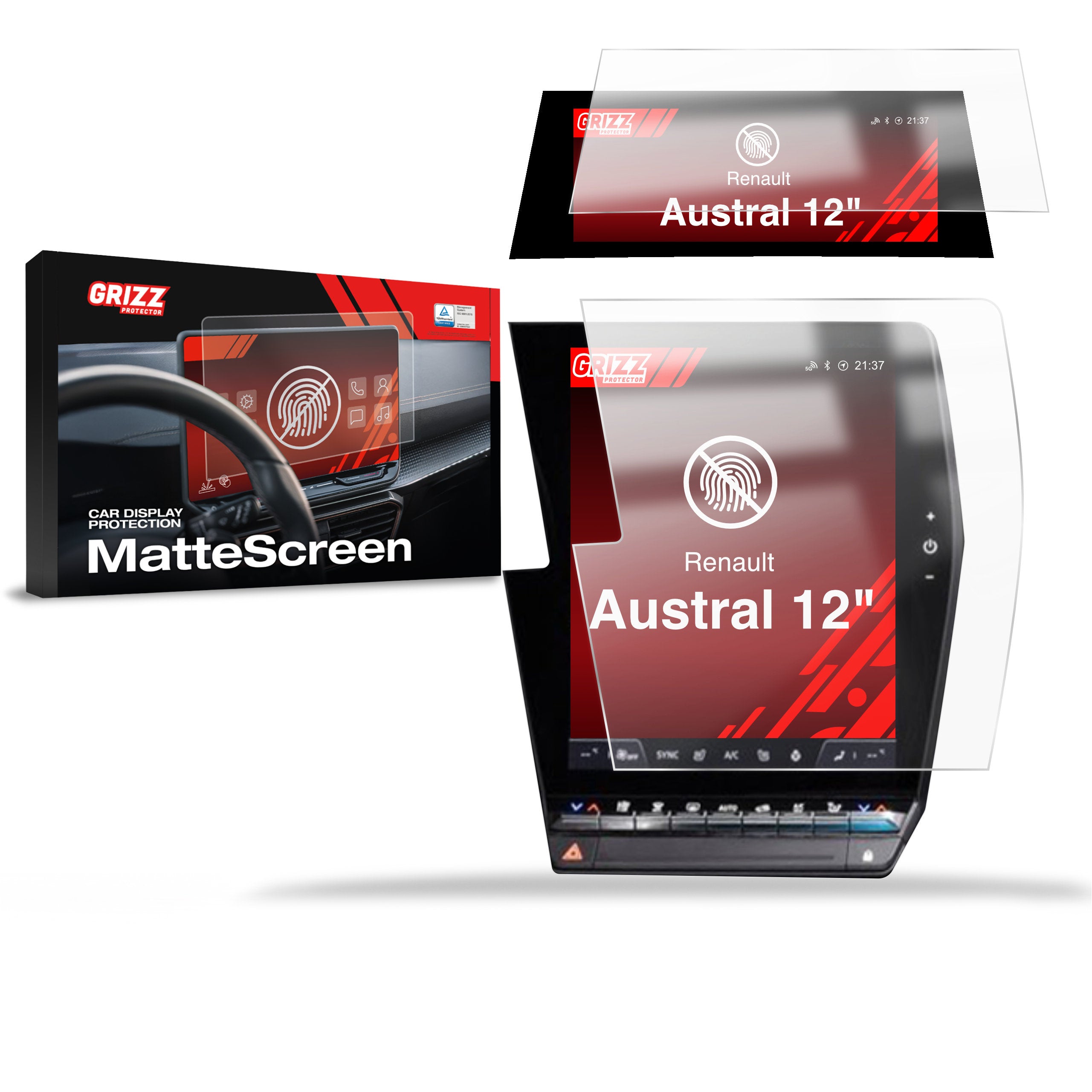 Display protection films for Renault - Matte & Clear