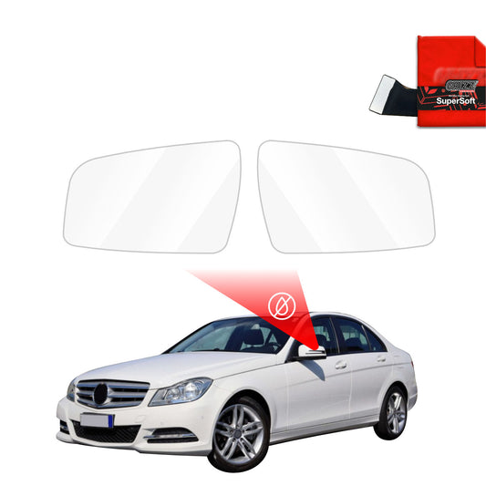 Rain protection film for exterior mirrors