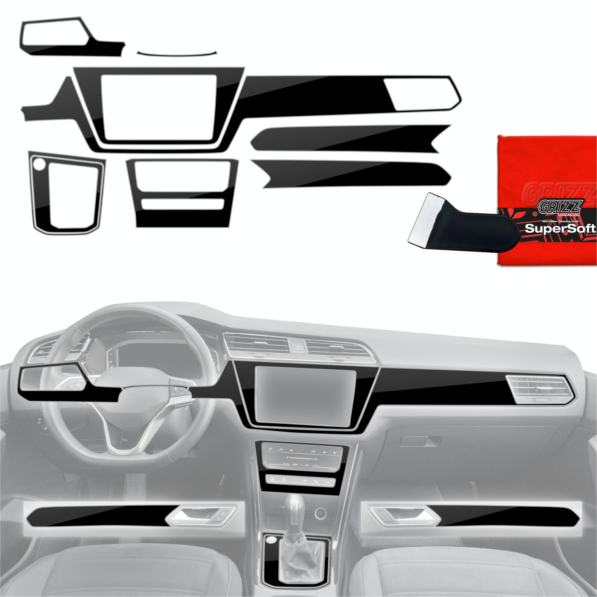 Scratch-resistant film for automotive interior elements