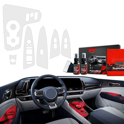 Scratch-resistant film for automotive interior elements