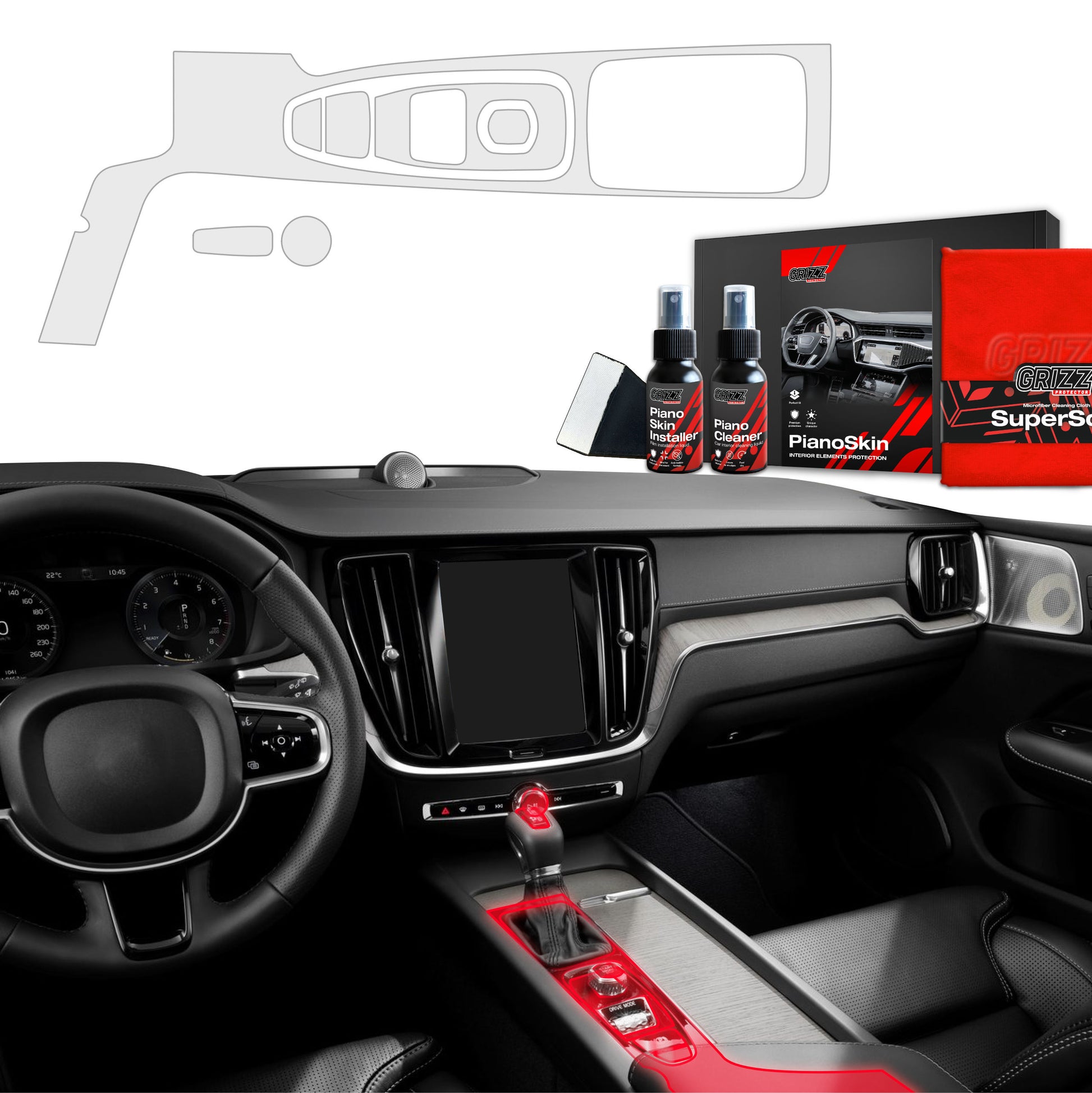 Scratch-resistant film for automotive interior elements