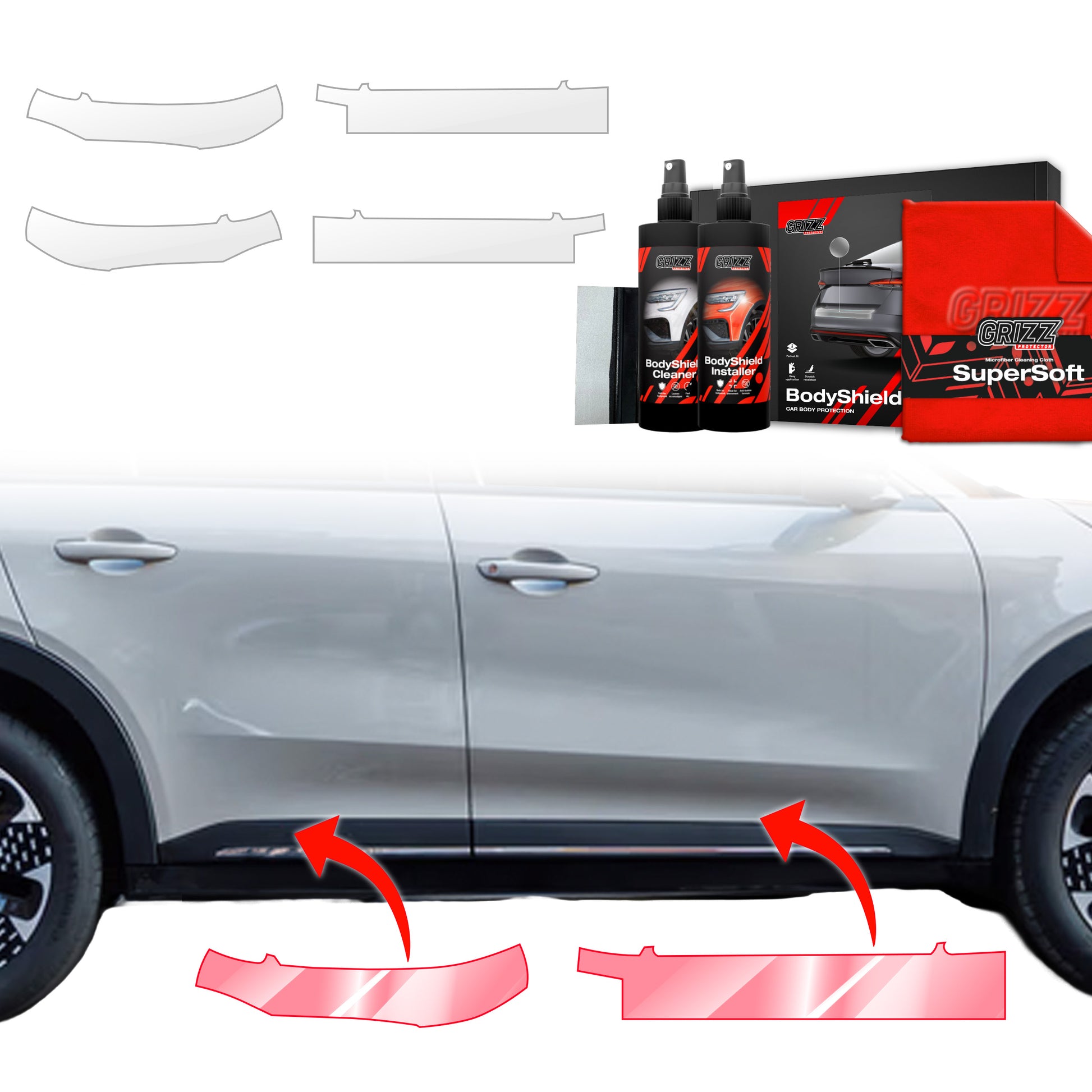 Protective film for exterior car parts – shields against scratches, chips, and scuffs