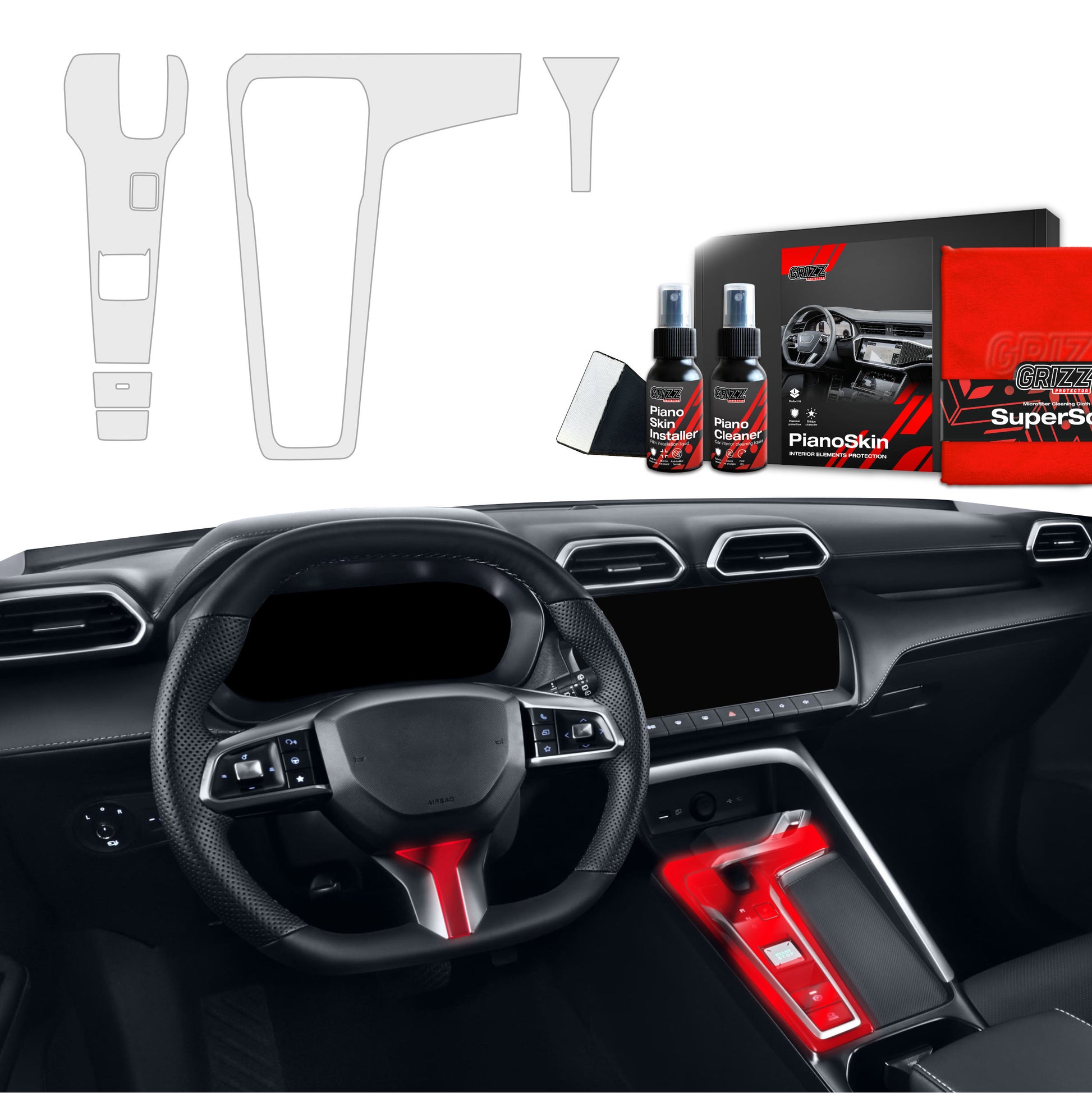 Scratch-resistant film for automotive interior elements