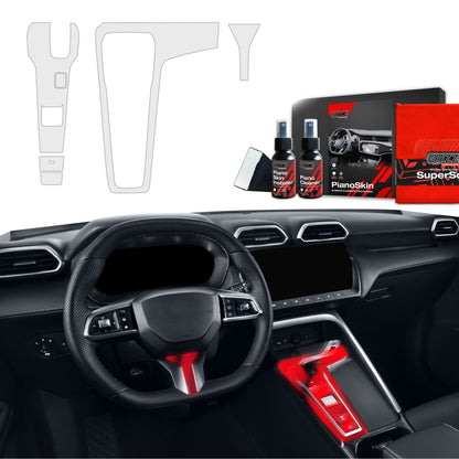Scratch-resistant film for automotive interior elements